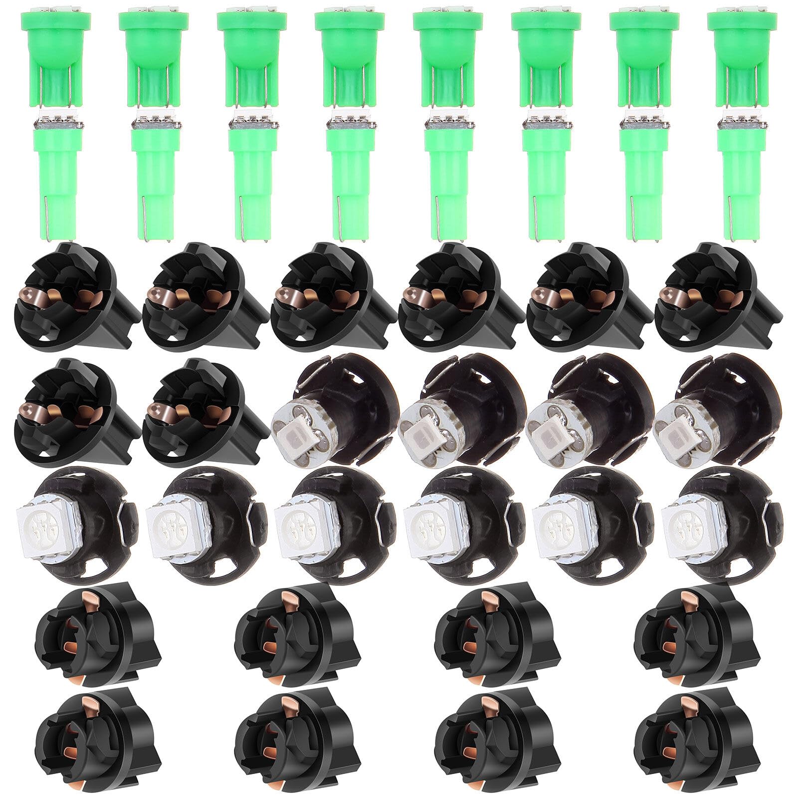 LBRST 8 x T10 6-3020-SMD Green 168 Instrument Lights 8 x T10 168 Twist Lock Socket 8 x T5 1-5050-SMD Green 74 73 2721 Instrument Lights 8 x T5 74 73 2721 Twist Lock Socket