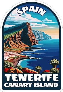 Tenerife Canary Islands Spain Sticker 4 Inch Island Coastal Beach Seaside - Waterproof Vinyl Decal for Laptop Water Bottle Car Tumbler - Durable Aesthetic Long-Lasting Stickers for Adults ID44990