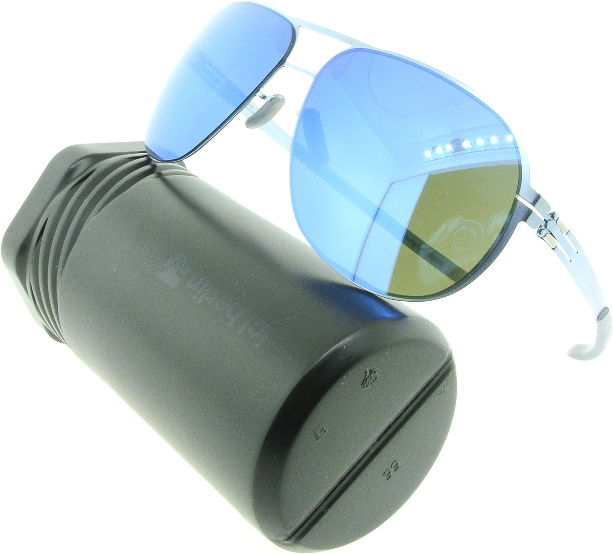 ic! berlin Sunglasses Guenther N. Electric Light Blue with Royal Blue Lenses