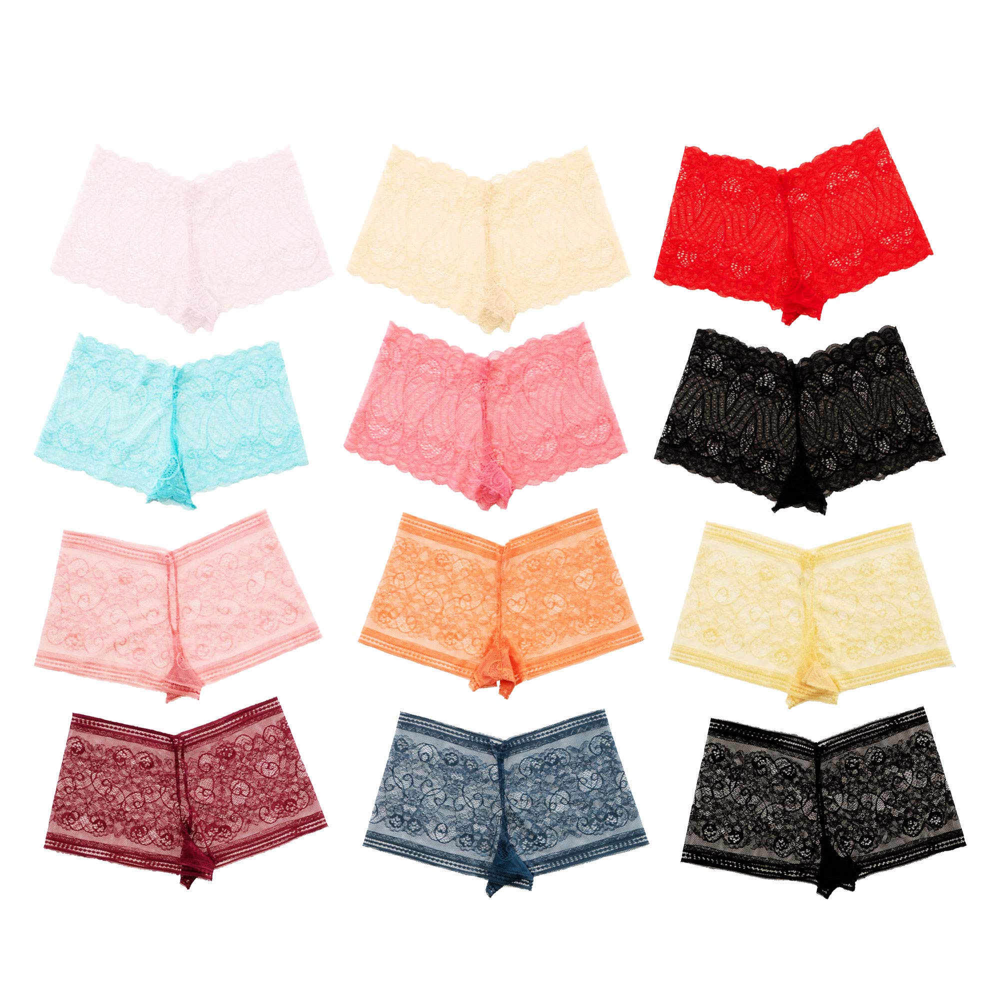 Photo 1 of Alyce Ives Intimates Lace Boyshort Panties - 12 Pack