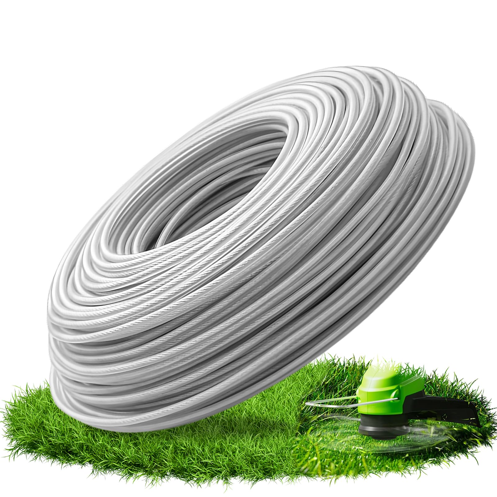 Hilo de corte de 3,0 mm x 40 m, alambre de acero para desbrozadora, hilo para desbrozadora, hilo para desbrozadora, hilo para desbrozadora, hilo para desbrozadora