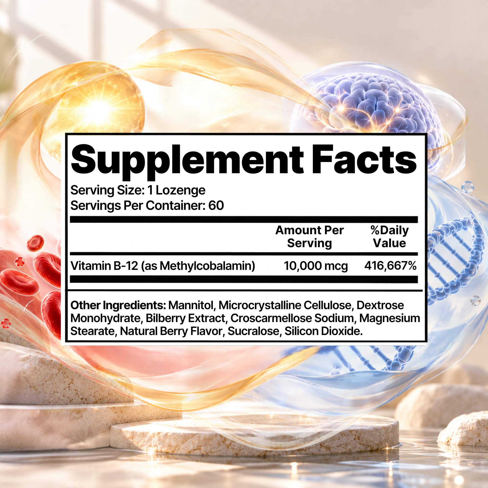 Vitamatic Methyl B-12 10,000 mcg, 60 Count Lozenges — Amazon image 2