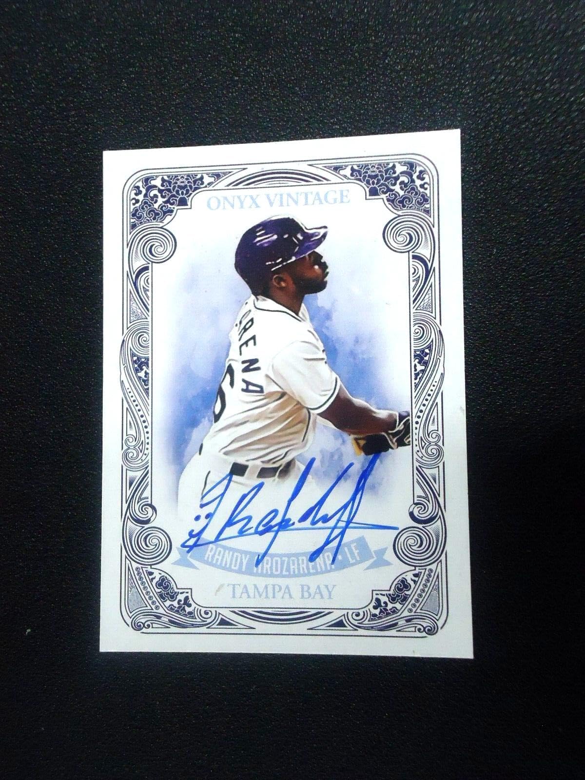 Randy Arozarena 2021 ONYX VINTAGE BLUE INK AUTO CARD #VARA