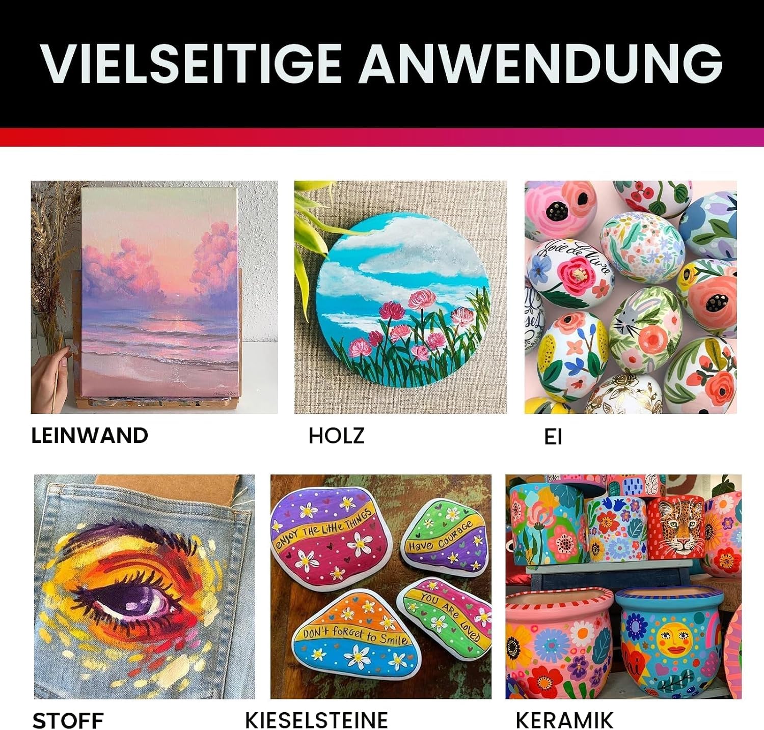 ABEIER Acrylfarben Set, 80 Acryl Farben in Flaschen (je 60ml), Hochwertige, Ungiftig, Wasserfest, Art Acrylfarben für Anfänger, Erwachsene, Studenten auf Leinwand, Felsen, Holz, Keramik, Stoff,Glas