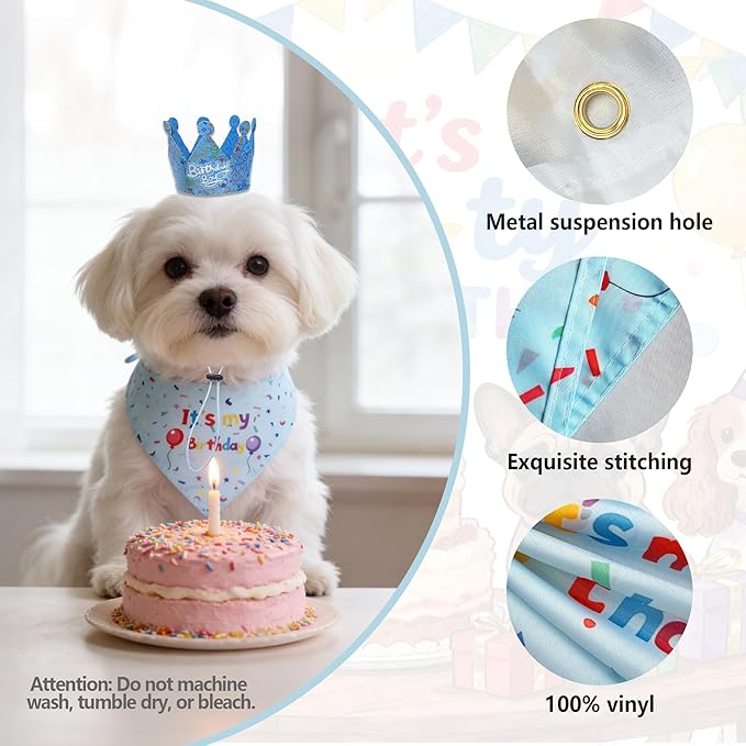 Kit de Fiesta de Cumpleaños para Perros, 72x43 Pulgadas miniatura 5
