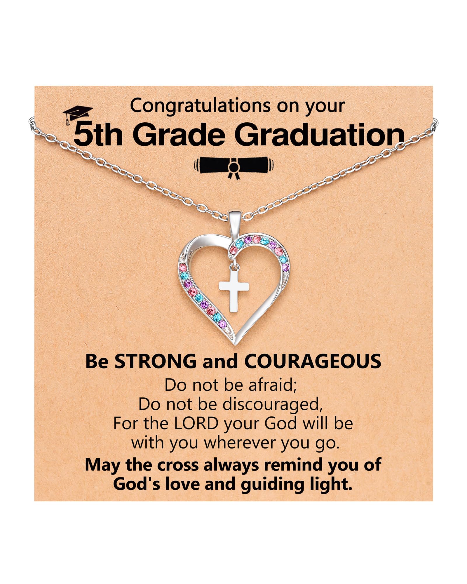 UPROMI Cross Necklace for Girls Back to School Gifts for Girls Baptism First Communion Confirmation Graduation Gifts
