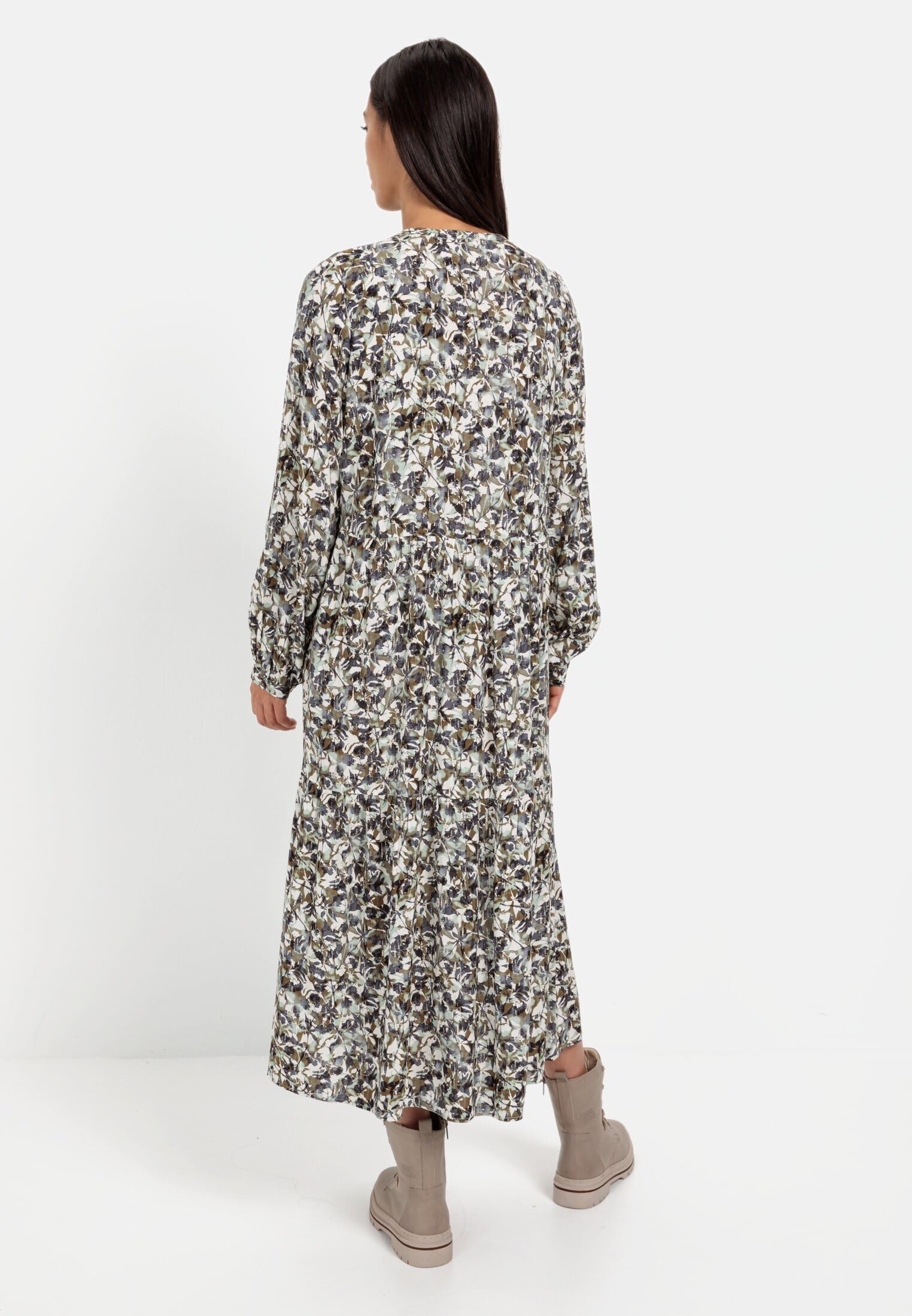 camel active Damen Schlupfkleid mit Langen Ärmeln