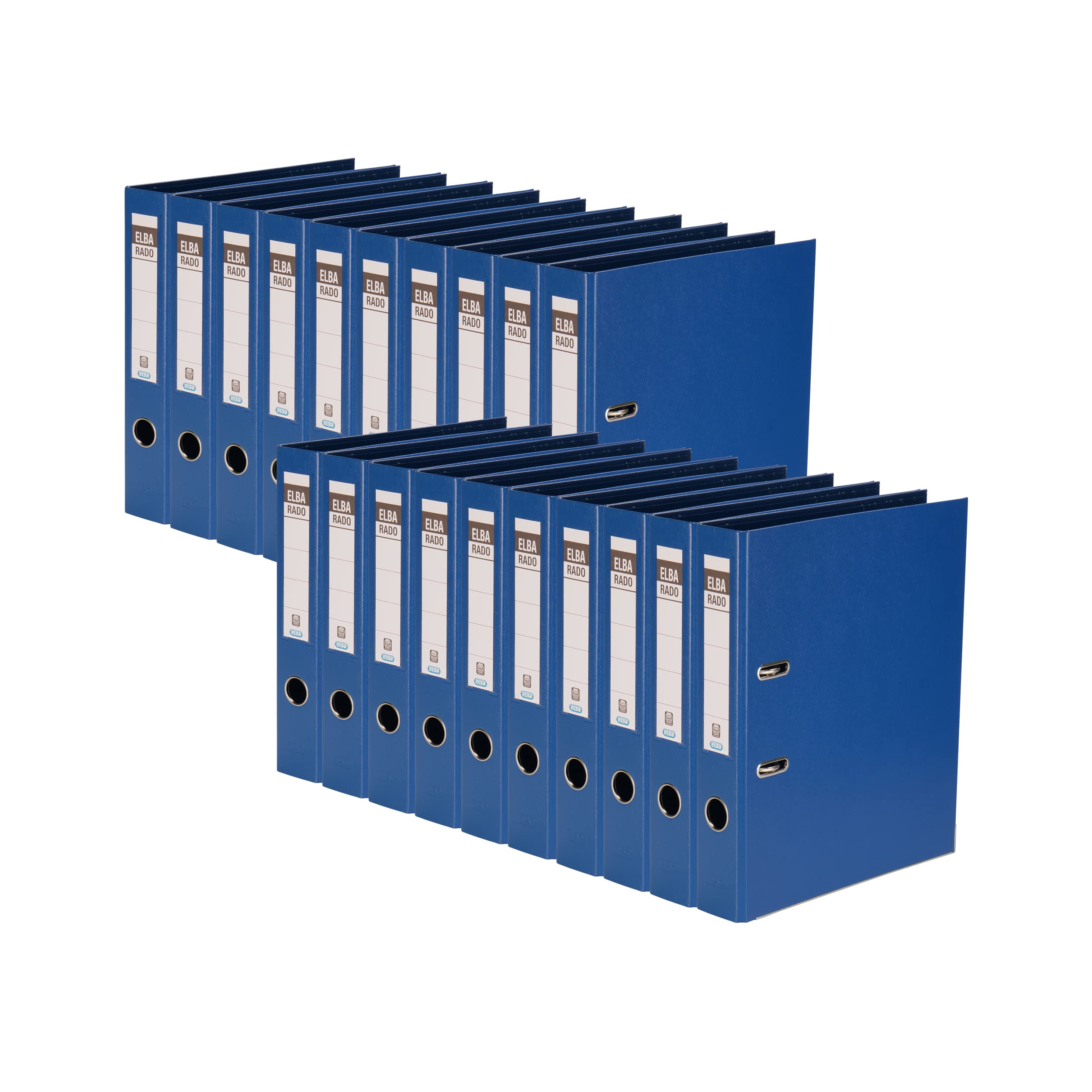 Elba “Rado Plast” Ring Binders A4 PVC A4, Narrow (20 Items) Schmal (20 Stück) Blue