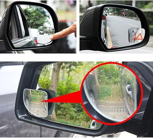 Miniatura 38 de x xotic tech Blind Spot Mirror, 2'' Black Round HD Glass Convex Rear View Mirror, 360° Rotate Wide Angle, Universal for Car SUVs Truck Motorcycle(2