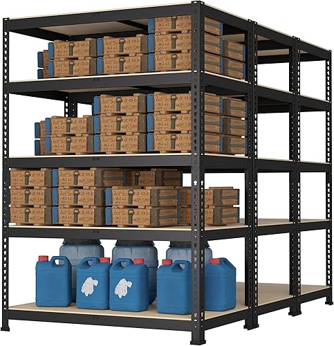 Prilinex Estantes de almacenamiento resistentes, 35.5 pulgadas de ancho x 16 pulgadas de profundidad x 71 pulgadas de alto, 3 paquetes de estantería