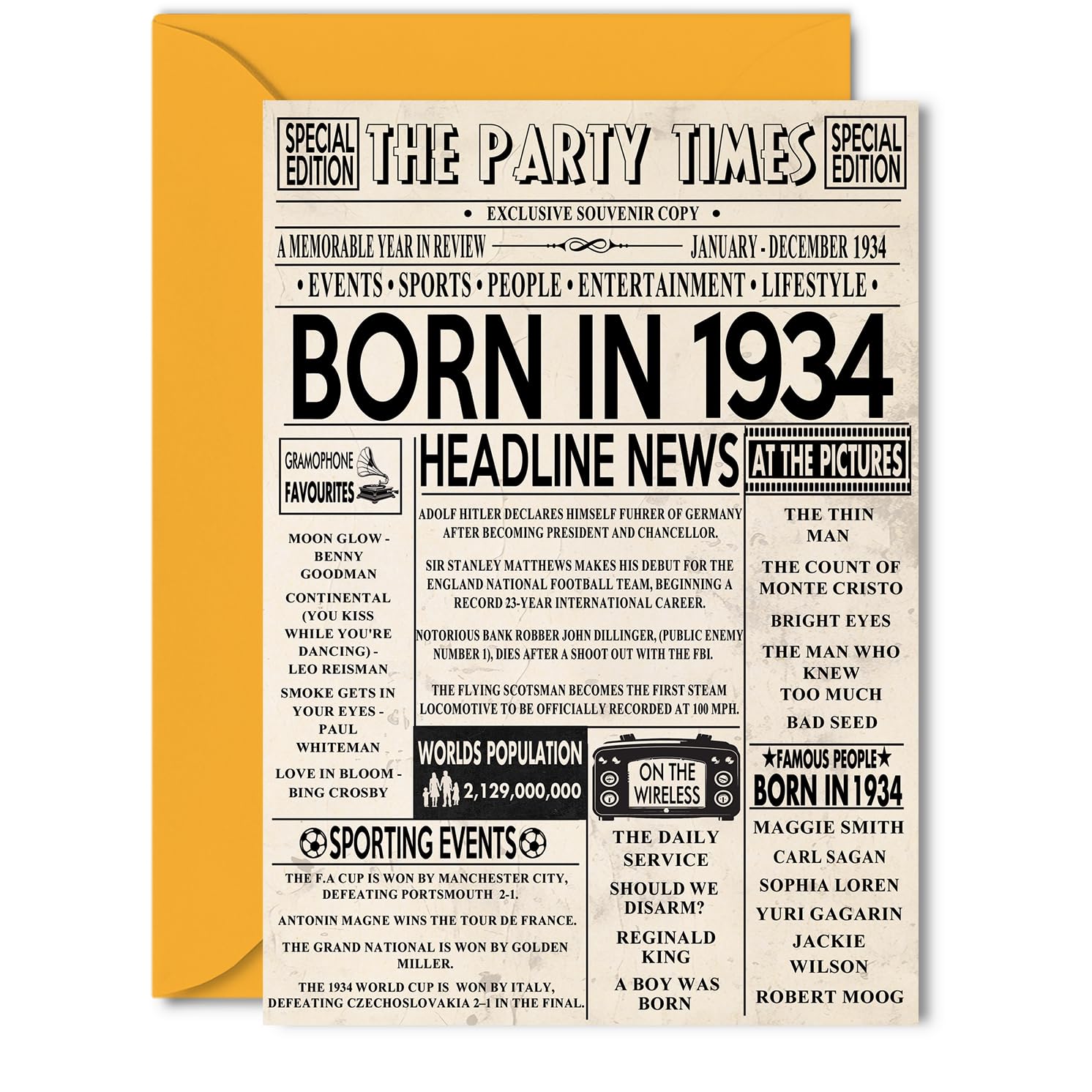 19th Birthday Cards for Men Women - Born In 2007 Newspaper - Happy 19 Birthday Card for Son Daughter Cousin Vintage Retro Back In 2007, 145mm Bday Greeting Cards — view 137
