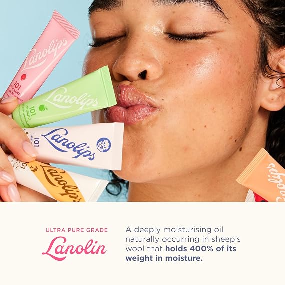 Lanolips Original & Coconut Set Original Superbalm (0.52 oz) + Coconutter (0.35 oz) Multipurpose Lanolin Lip Balms for Hydrated Lips, Cuticles & Dry Skin