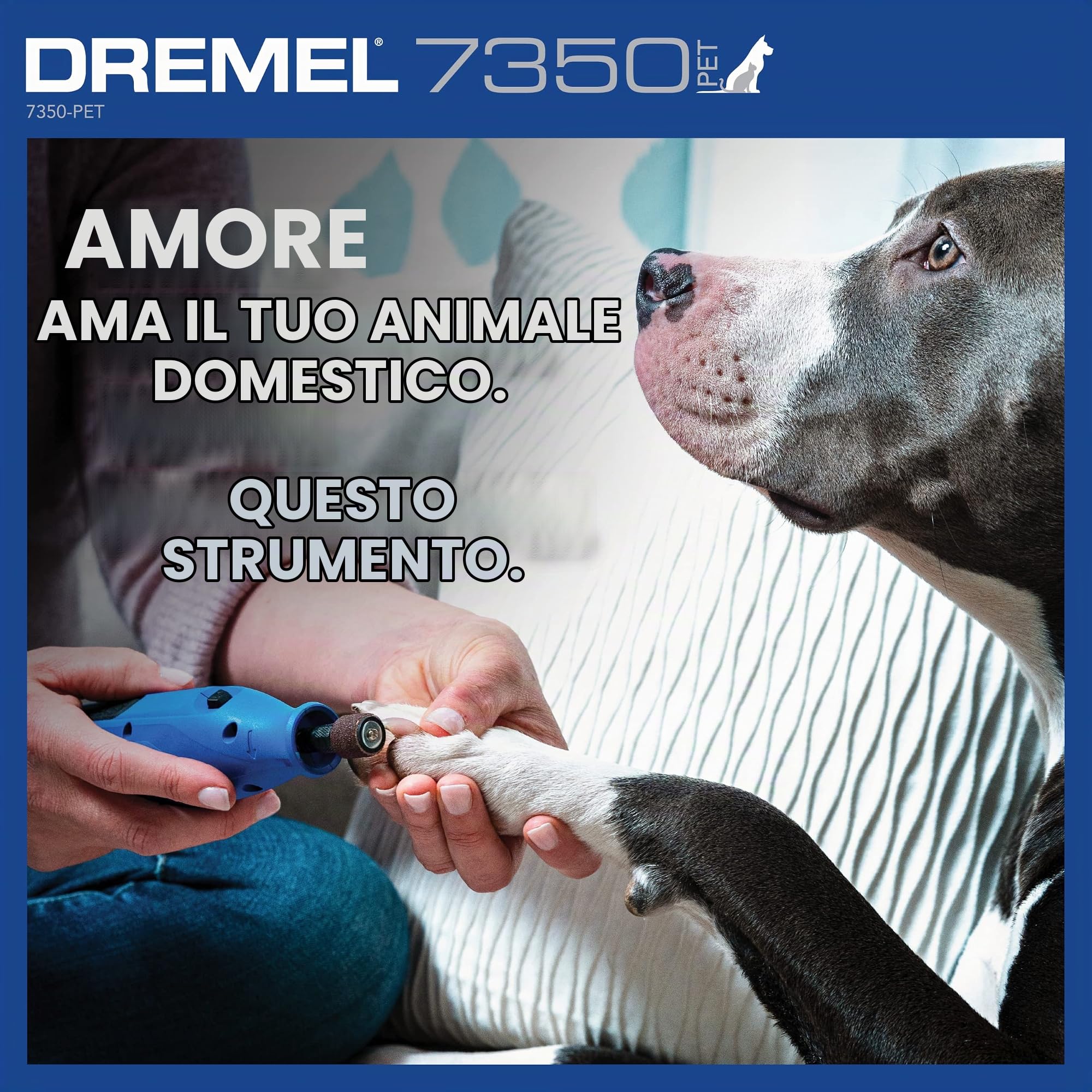Dremel 7350-PET 4V Pet & Dog Nail Grinder, Easy-To-Use & Safe Nail Trimmer, Professional Pet Grooming Kit - Works on Large, Medium, Small Dogs & Cats