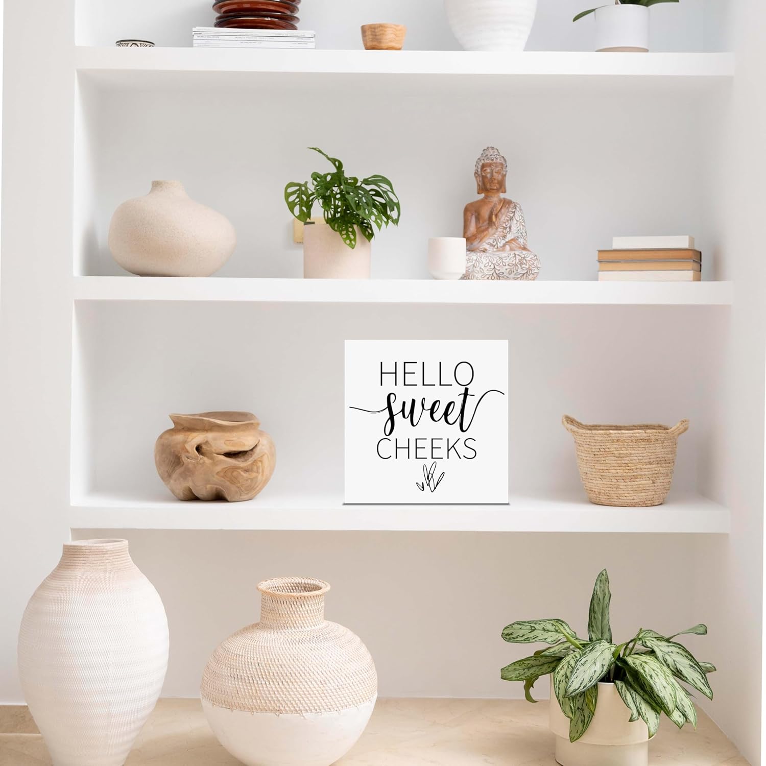 Funny Bathroom Decorations-Hello Sweet Cheeks-Wooden Box Sign Gifts for Friends,Family,Colleagues,Funny Office, Home,Dorm Decor,Birthday,Housewarming Gifts, Christmas Gift.(020) - Image 6