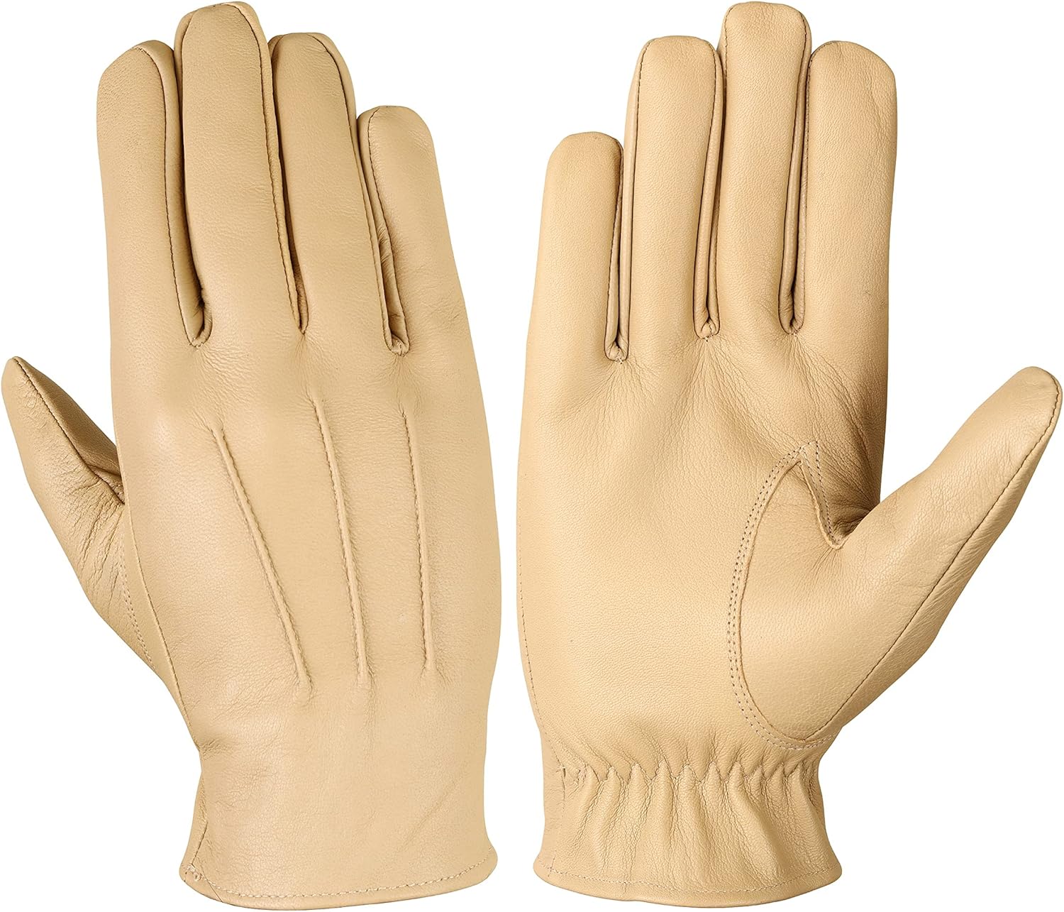 Genuine Leather Gloves, Lambskin leather gloves, Unlined fashion leather gloves