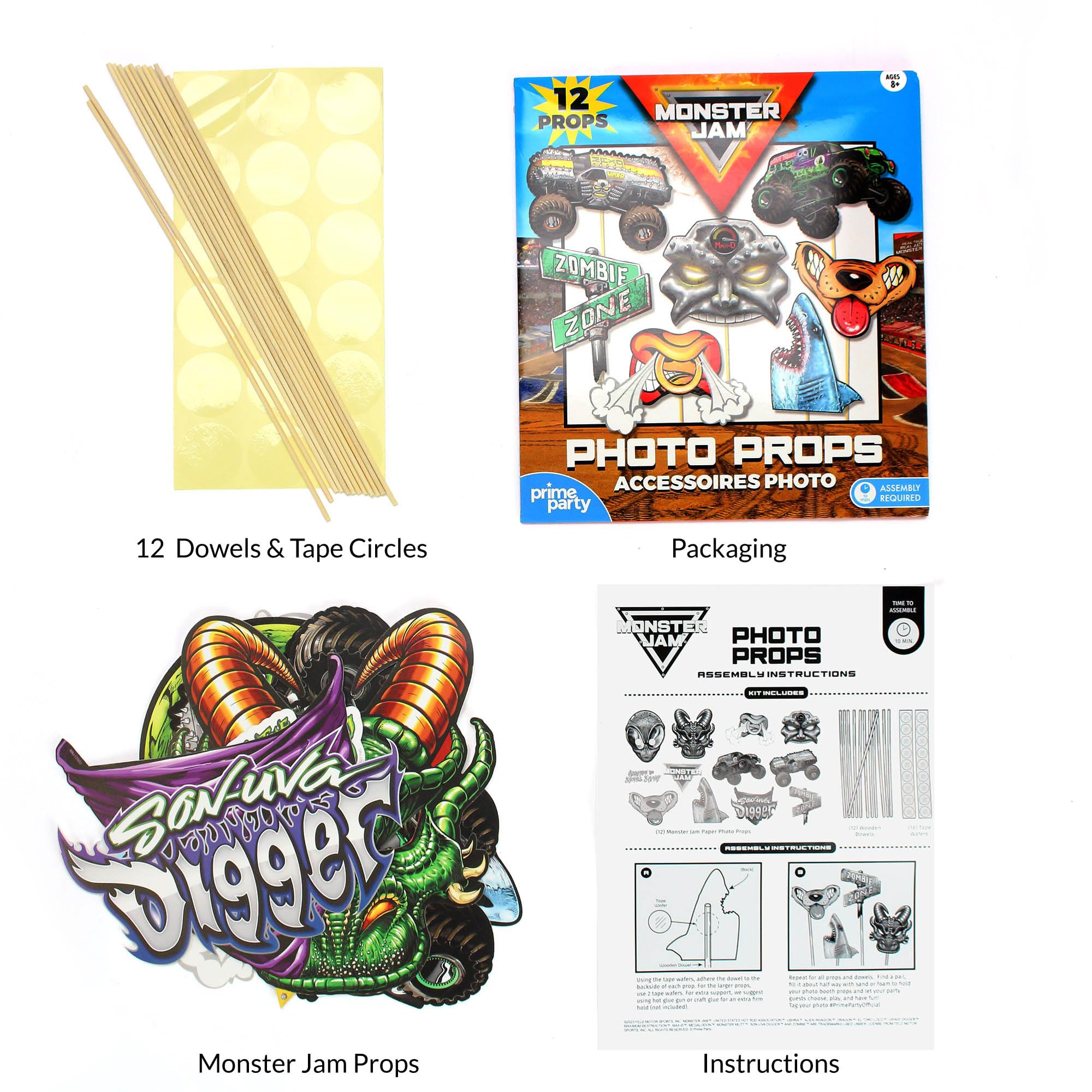 Amazon.com: Monster Jam Photo Booth Props – Party Activity for