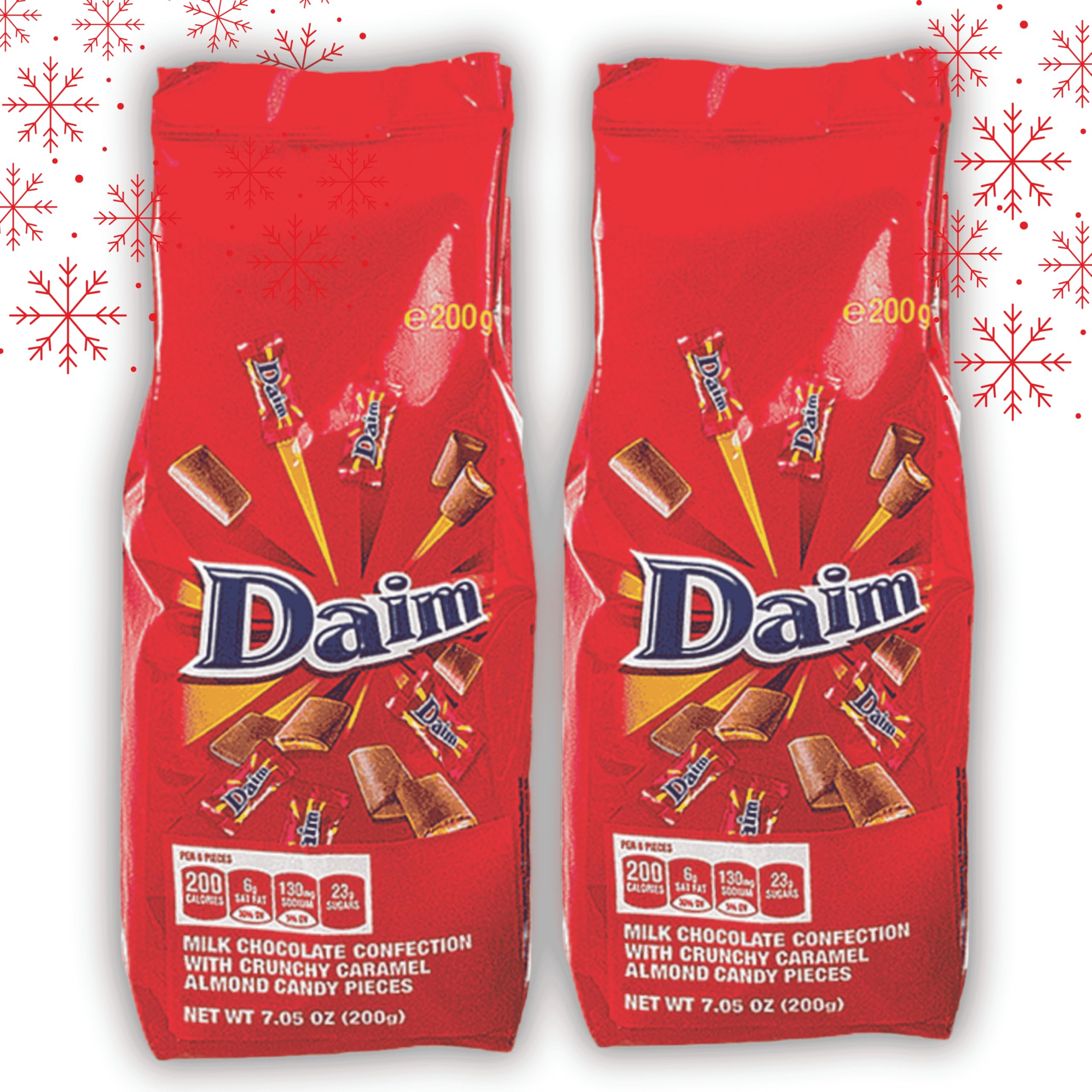 Chocolate Bags - 200g Individual wrapped Daim Chocolates, 2 Pack