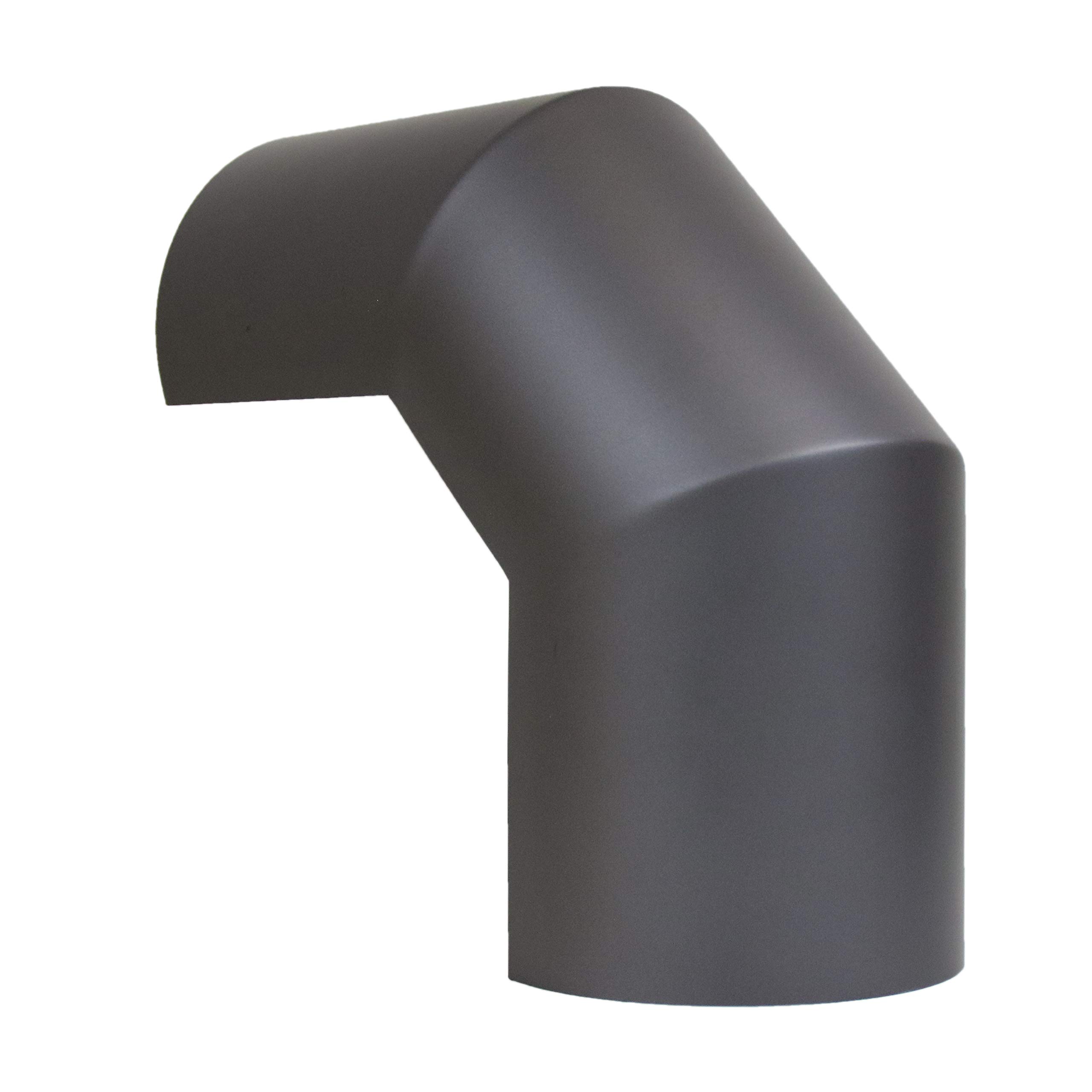 LANZZAS Ofenrohr Thermoschutz/Hitzeschild Bogen 90° oberhalb - im Durchmesser Ø 150 mm - Farbe: gussgrau - Rauchrohr Hitzeschutz