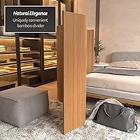 Vista 160 de Red Lantern Pantalla de onda de bambú corta de 4 pies - Blanco