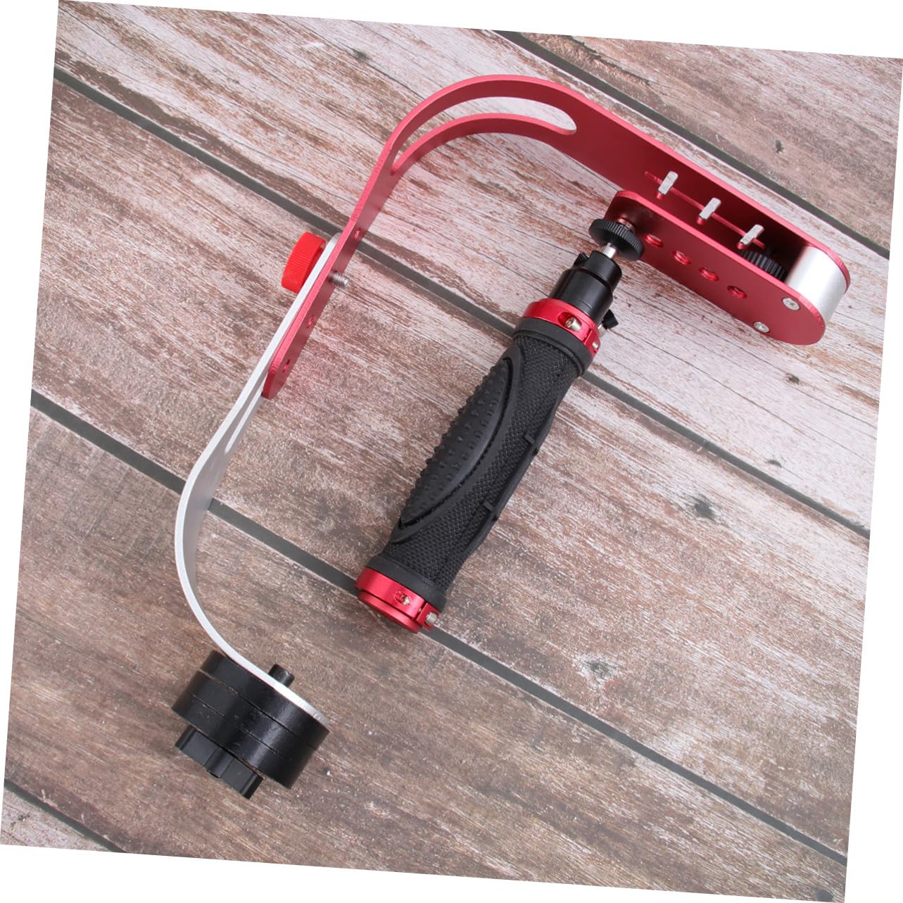 Stabilizzatore Fotocamera Video Portatile Rosso in Lega di Alluminio | Camera e Dv, Movimento Fluido e Preciso, Viaggio e Riprese da Angolazioni Basse