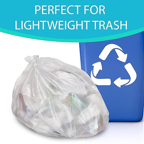 Miniatura 4 de Bolsas de basura transparentes de 13 galones, paquete de 150 bolsas de basura altas sin perfume para reciclaje de cocina