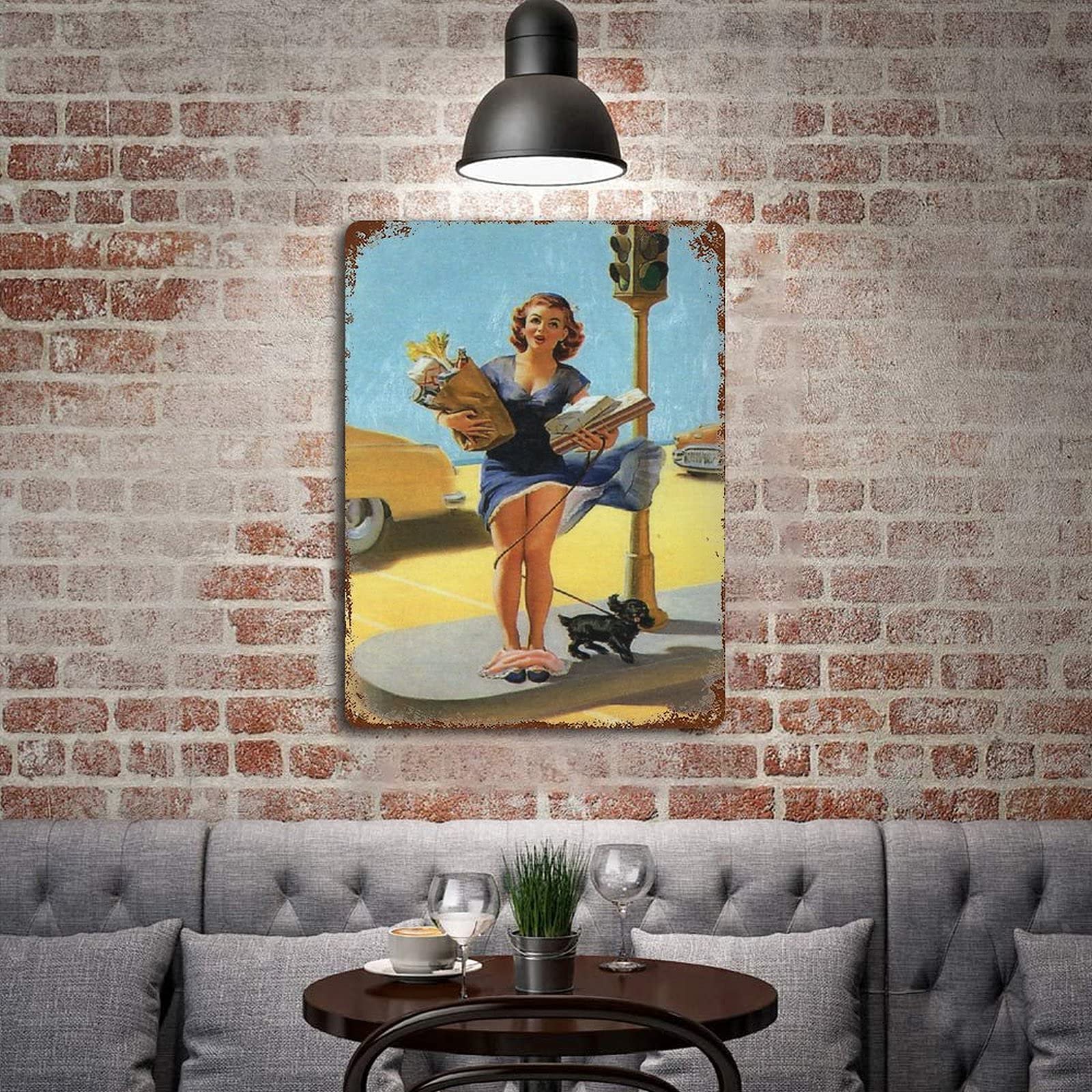 APILOT Letrero De Metal Vintage Con Texto En Inglés «Hippie Girl Stay Wild» Para Decoración De Pared, Letrero De Aluminio Para Baño, Cocina, Hogar, Bar, Cafetería, Garaje, Cueva, 6 X 8