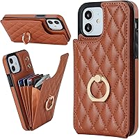 Vista 13 de Folosu Funda compatible con iPhone 12 iPhone 12 Pro con soporte para tarjetas, rotación de 360°, soporte de anillo de dedo con función atril