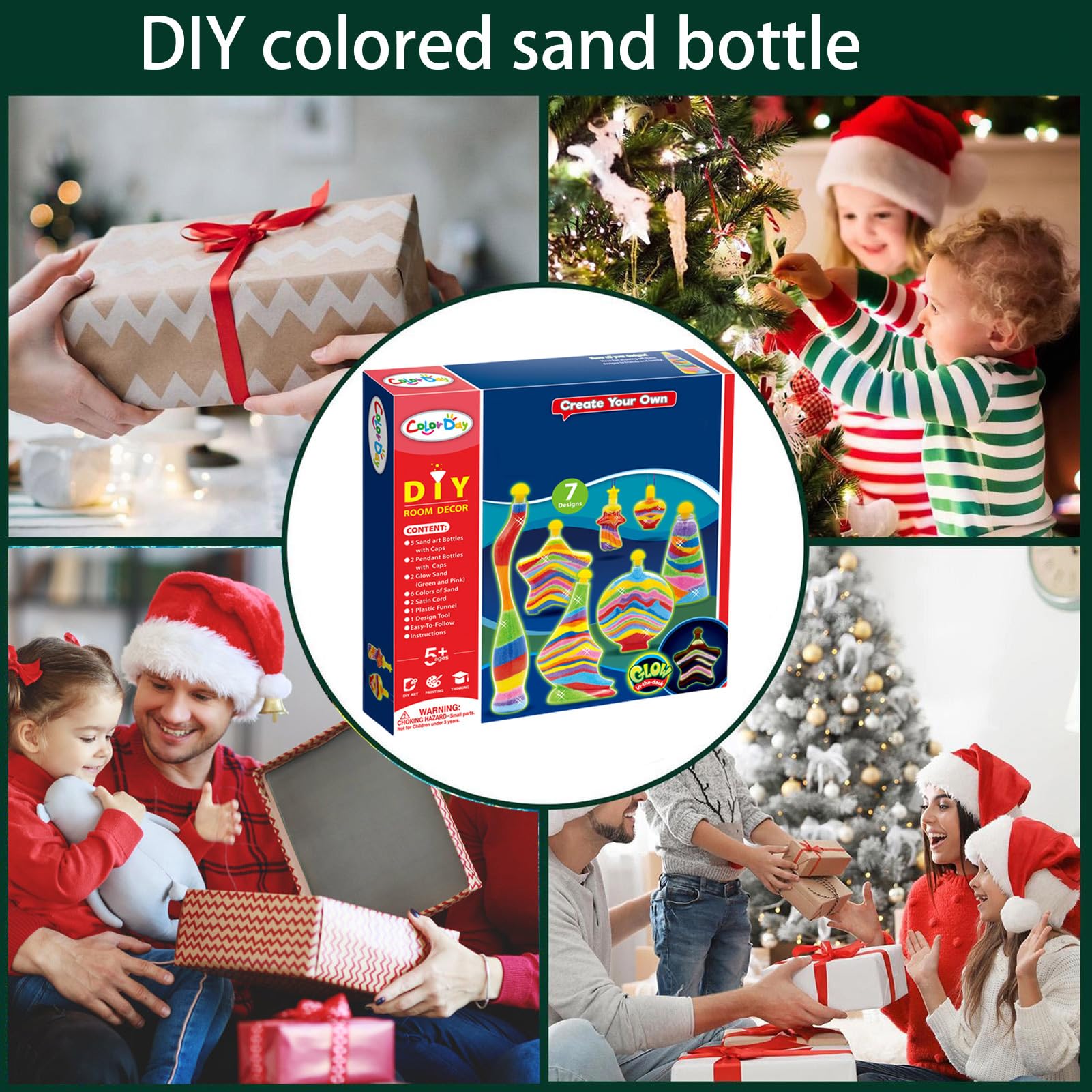 クリスマスカラーサンドアートキット5セット Amazon.co.jp: サンド