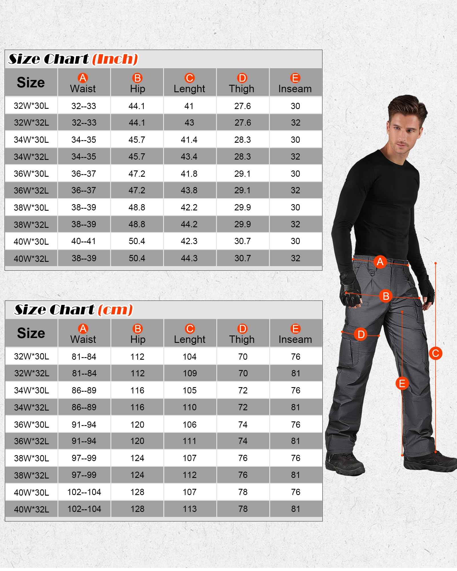 IGOLUMON Pantalones de Trabajo Hombre Pantalones Cargo Casuales con Multibolsillos Pantalón de Combate Táctico