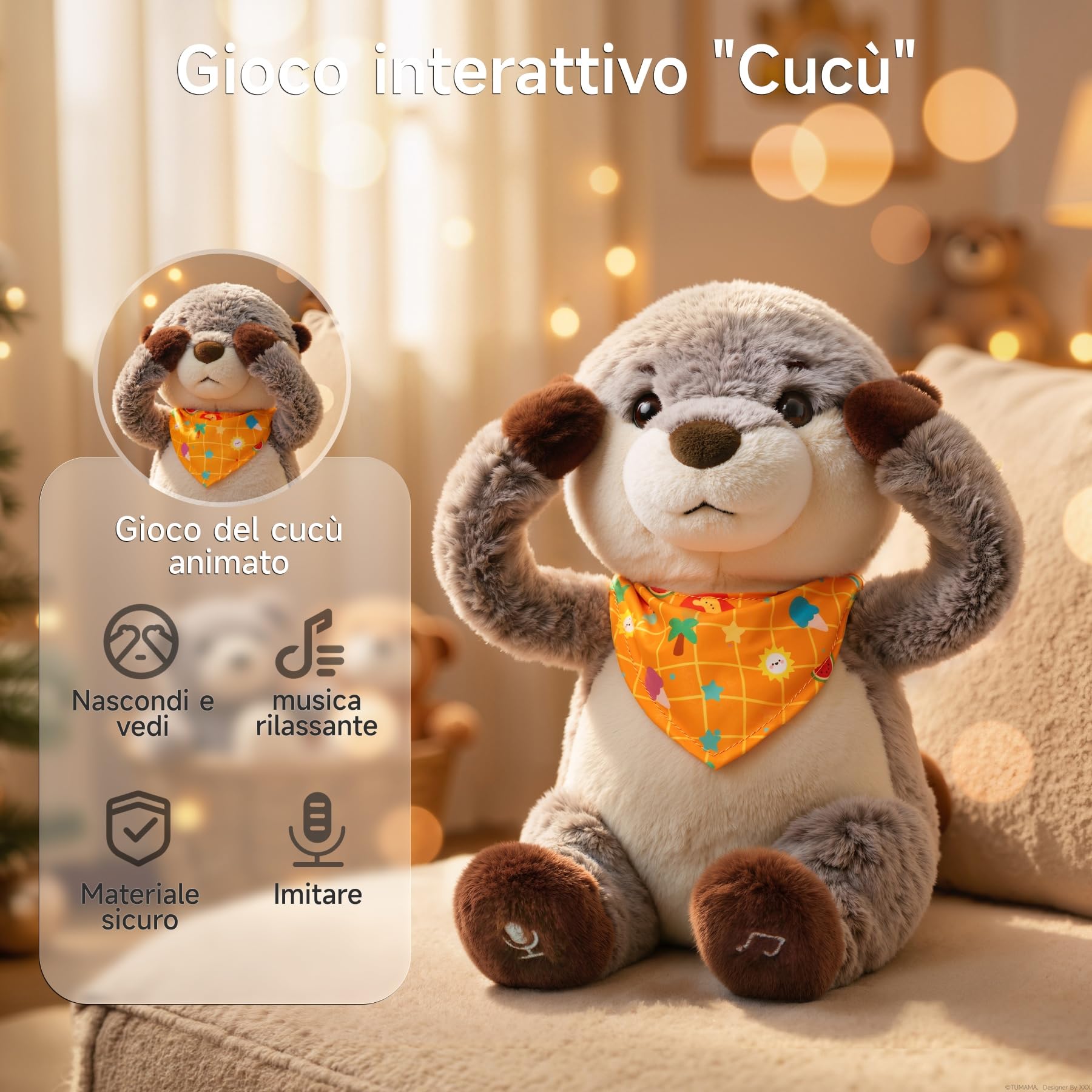 TUMAMA KIDS Giocattolo Interattivo a Forma di Lontre Cantano e Parla