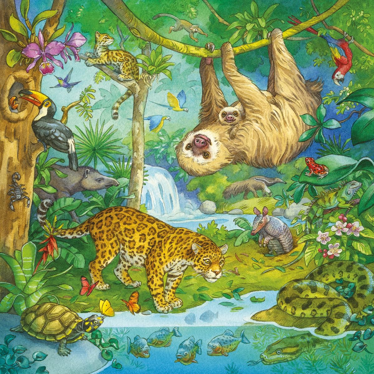 Ravensburger Jungle Fun Puzzle Set | 3x49 Piece Jigsaw Puzzles for Kids | Screen-Free Activity | Boosts Concentration and Focus | Great Gift - Image 2