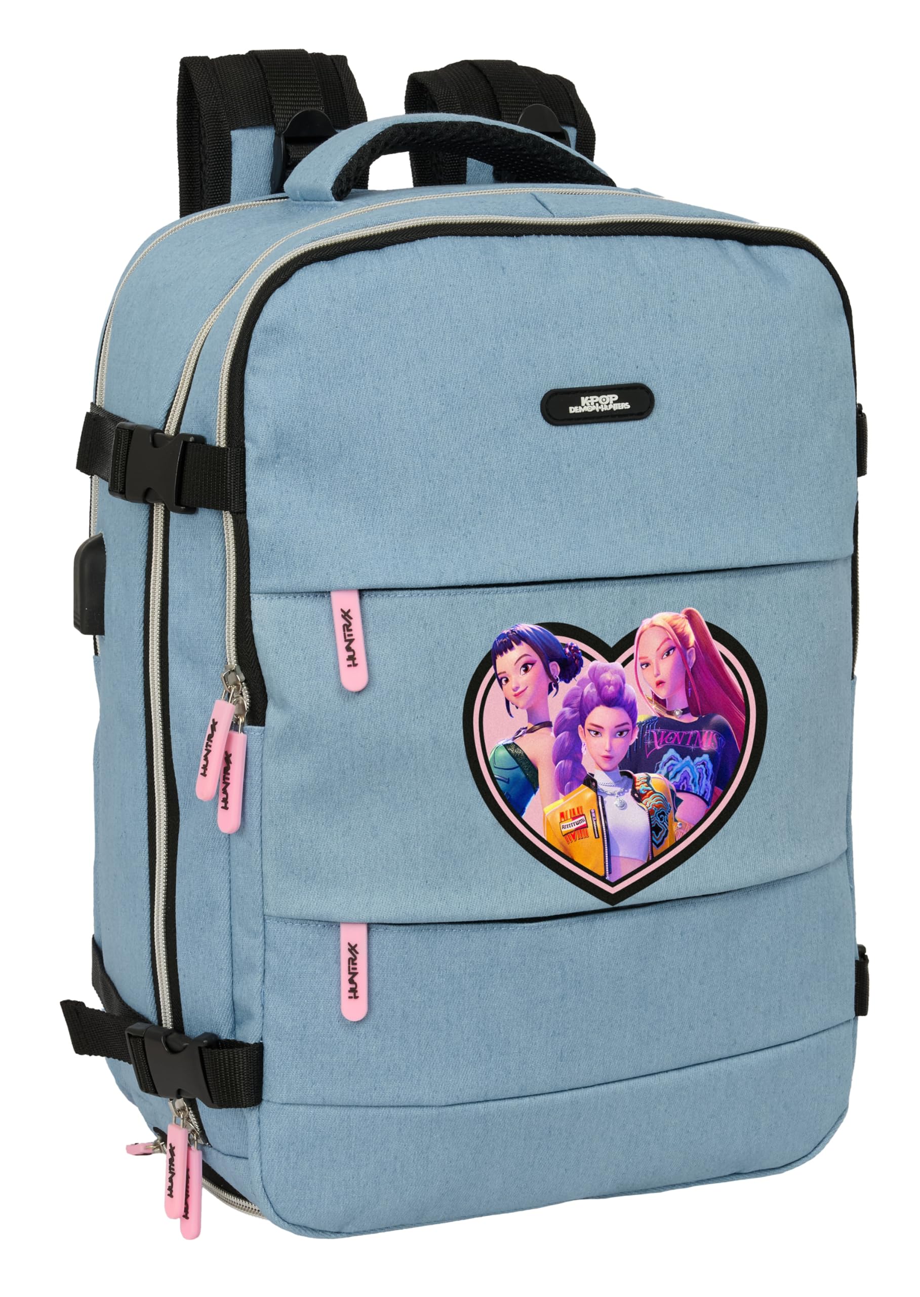 K-POP Demon Hunters - HUNTR/X - Cabin Travel Backpack, for 15.6 inch Laptop, Ideal for Young People of Different Ages, Comfortable and Versatile, Resistance, 29 x 19 x 44 cm