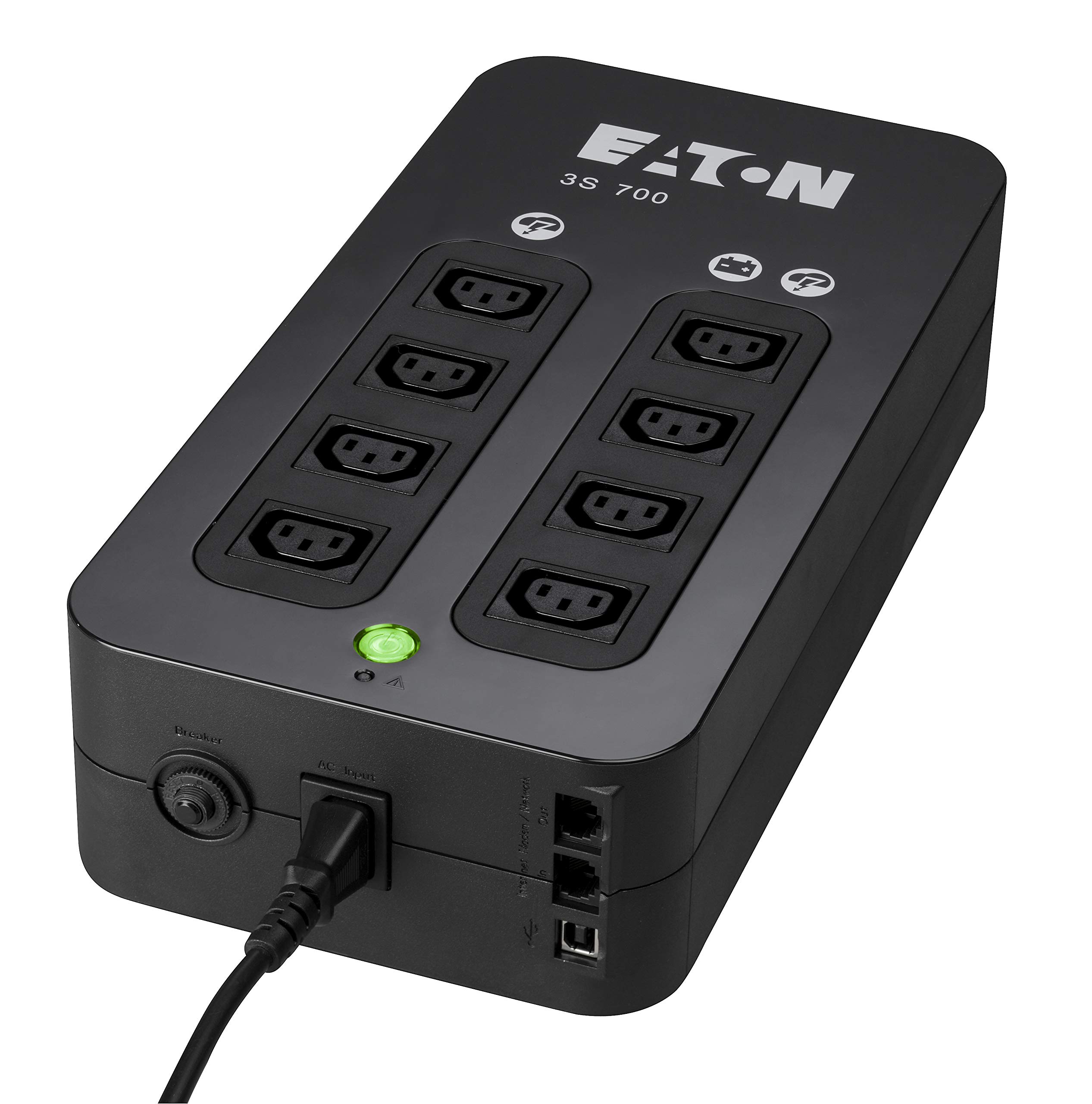 Eaton 3S UPS 700VA – Gruppo Di Continuità Con 8 Prese IEC E Porta USB – Protezione Per PC, Modem E Periferiche - 2