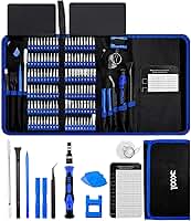 XOOL Conjunto de chaves de fenda de precisão 140 em 1, kit de ferramentas profissionais de reparo de laptop, ferramenta de reparo eletrônico com 120 pontas magnéticas, compatível com Macbook, iPhone,