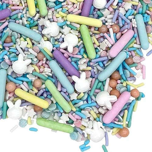 Gránulos | Gránulos de Pascua | 8 onzas | Gránulos pastel | Gránulos para pasteles | Gránulos de primavera | Manvscakes, amarillo, azul, rojo, no