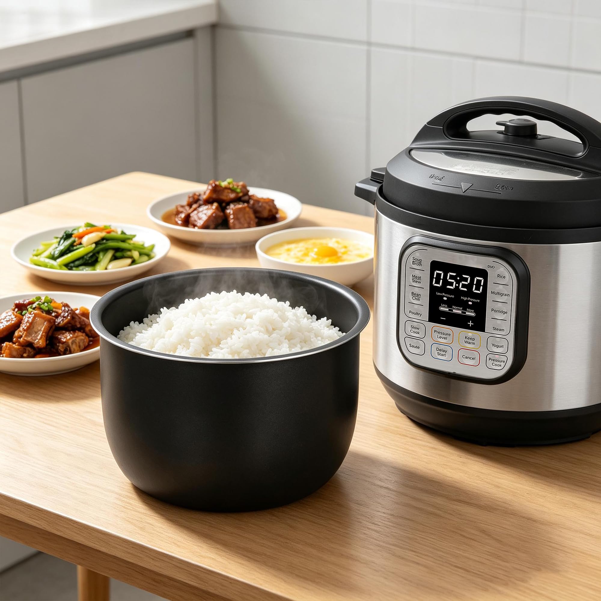 Ciotola interna in lega di alluminio per cuociriso Linkidea, compatibile con Instant Pot Duo 7 in 1, lavabile in lavastoviglie, ciotola di ricambio