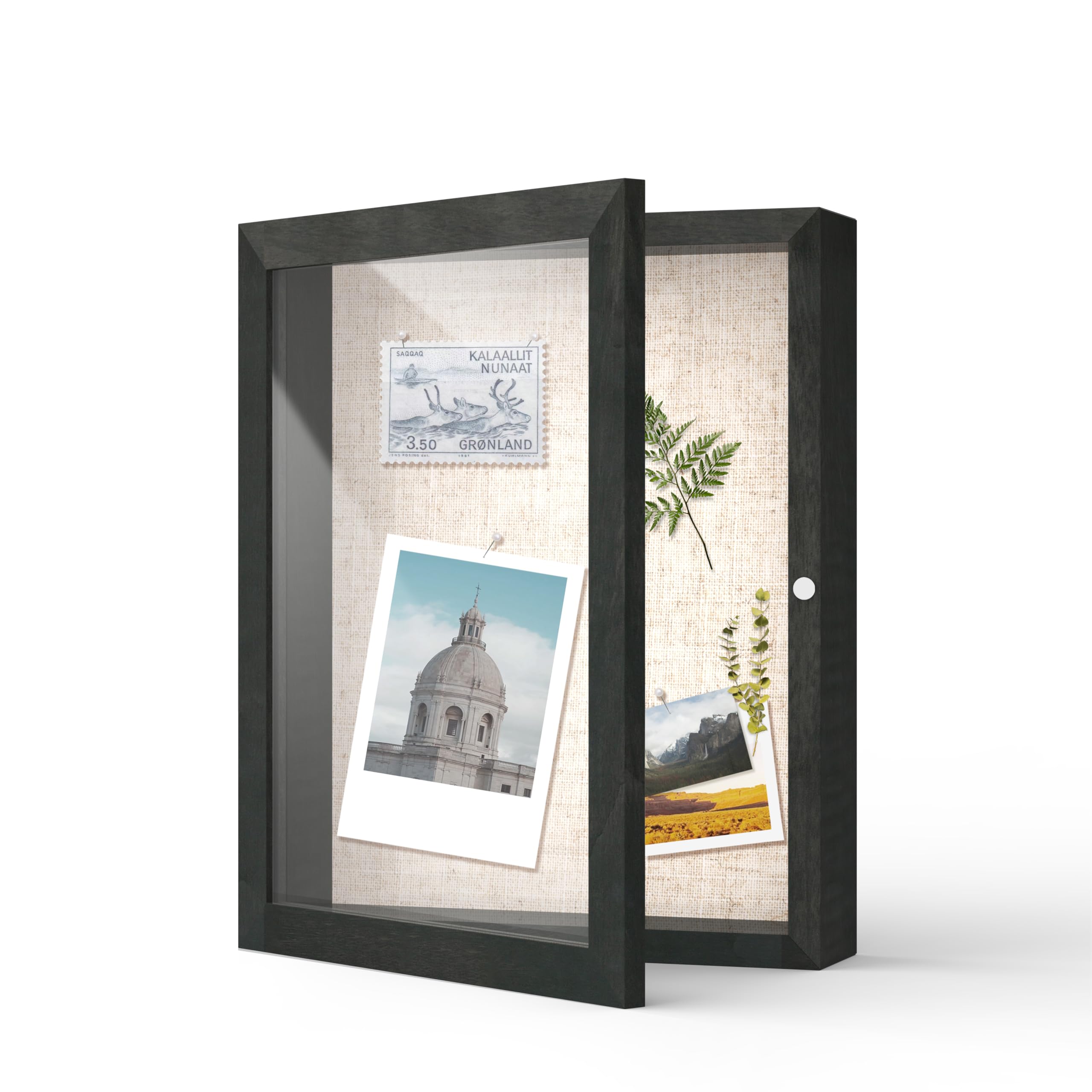 Amazon.com - FrameWorks 8x10 Deep Shadow Box Frame, Wooden Display Case ...