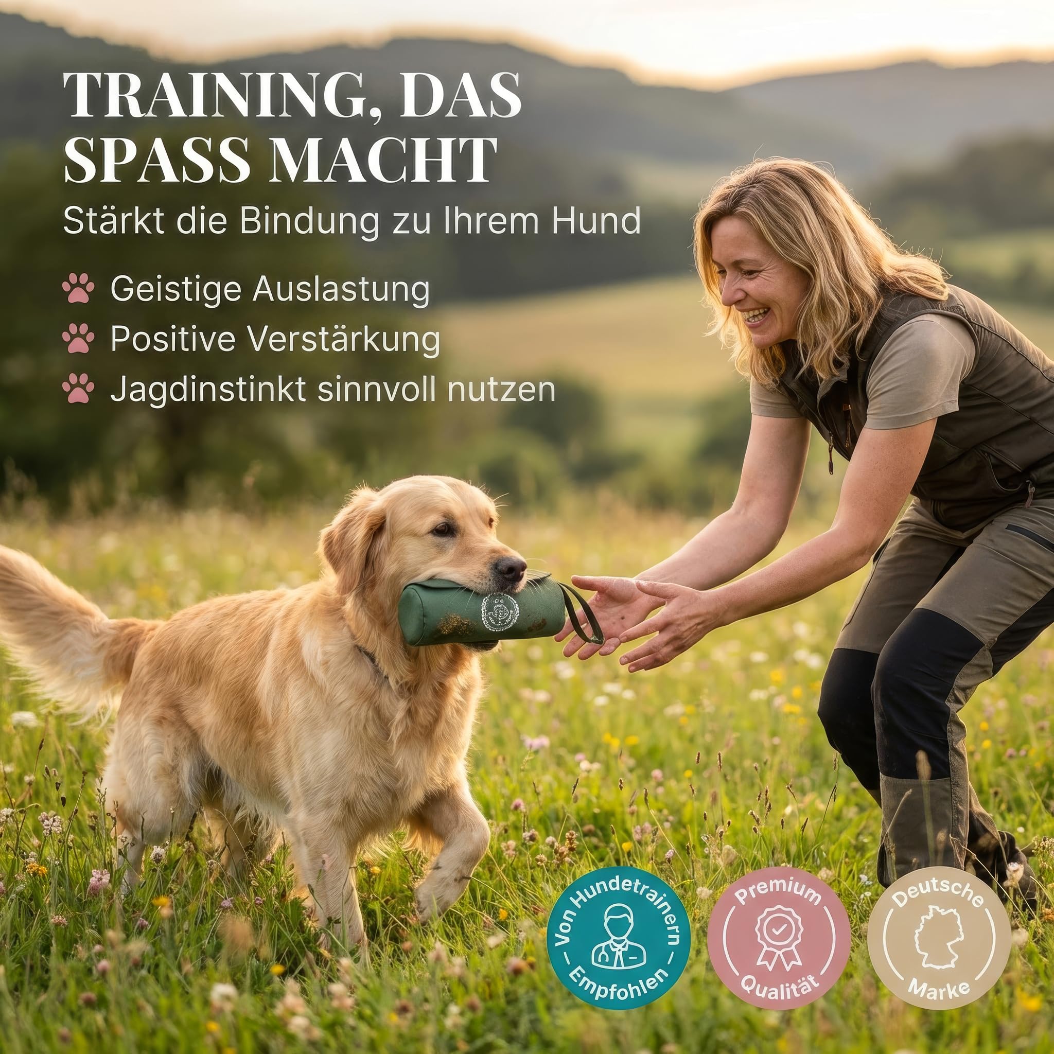 HUND IST KÖNIG Ciuccio premium per cani da riporto, ciuccio alimentare per dolcetti per cani, borsa per alimenti ideale per l'addestramento del cane o l'istruzione del cucciolo