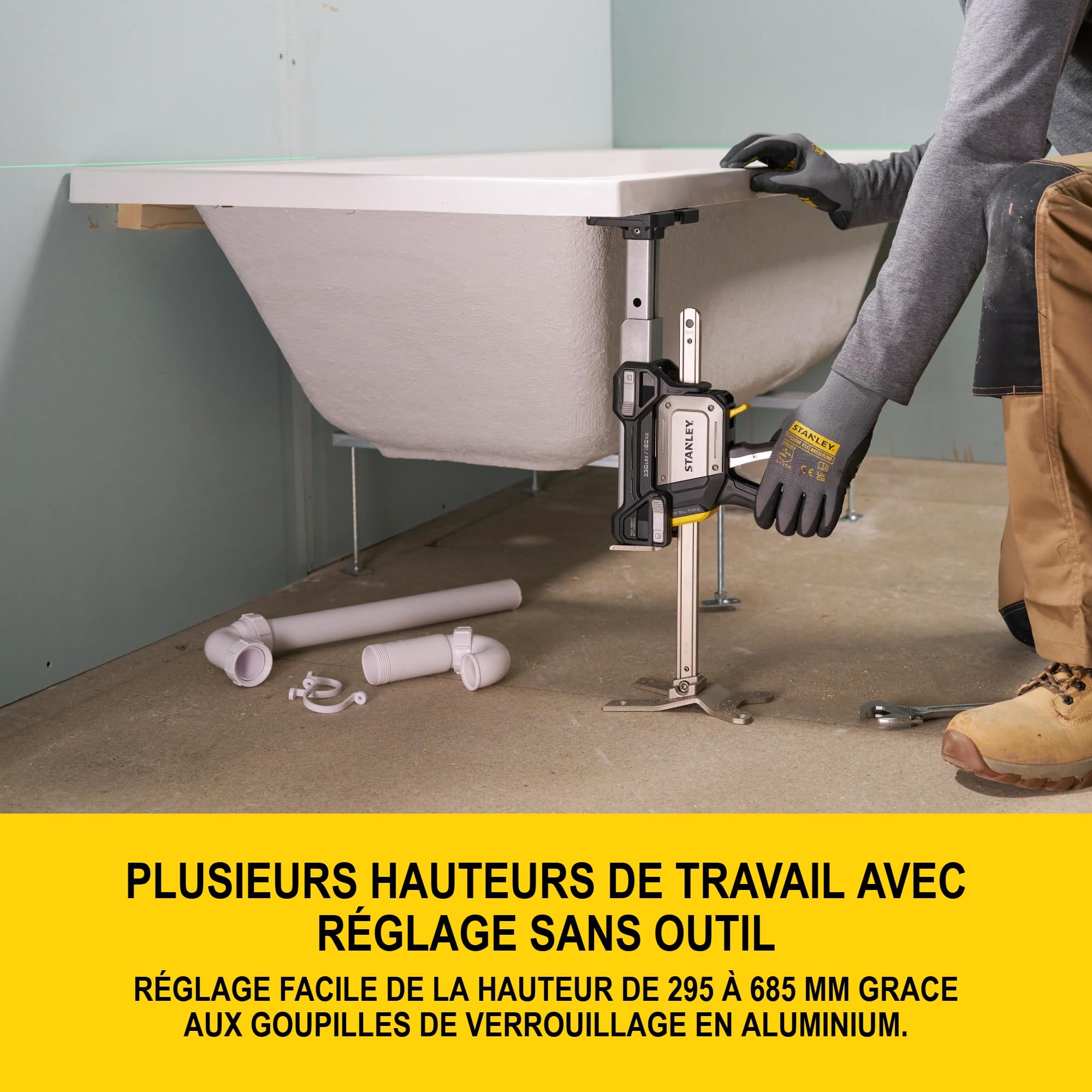 STANLEY TradeLift Plus, Accessoire Multifonctionnel poue Le Levage, Le nivellement, Le Maintien et l'écartement, FMHT83554-1