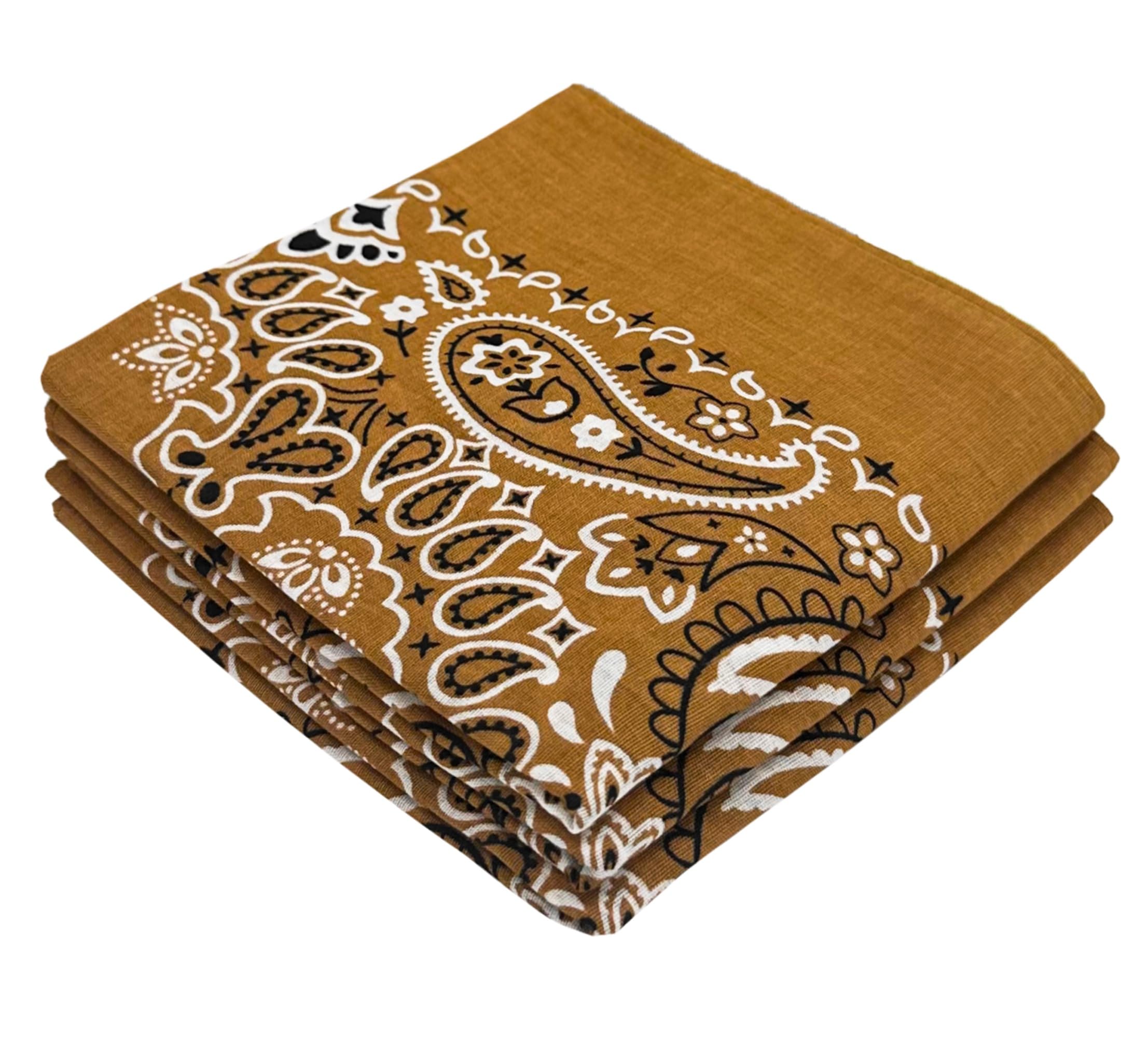 Every-ville Cotton Bandana Handkerchief for Men &amp; Women, 3 Pack