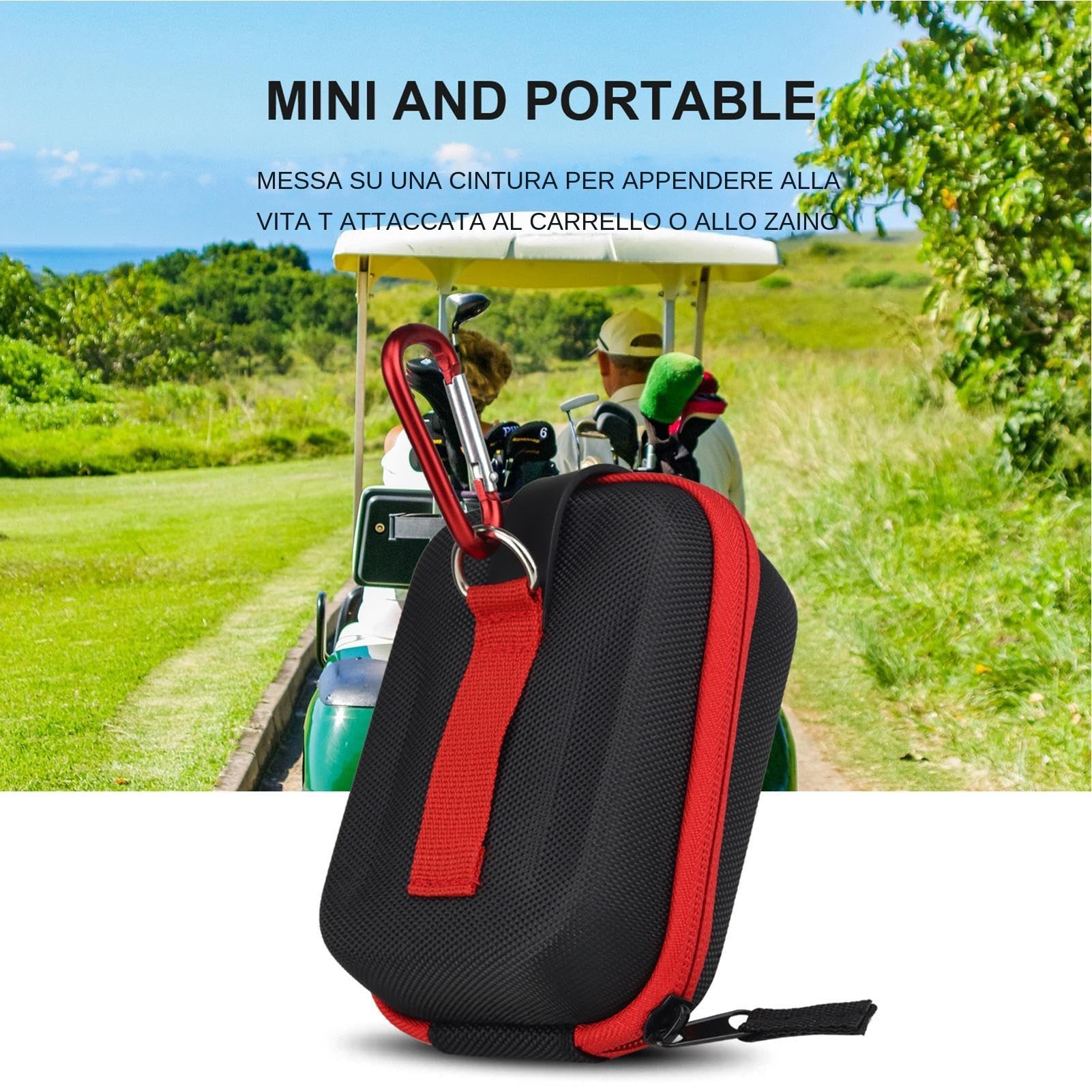 Custodia per telemetro da golf, custodia per telemetro da golf - Custodia per telemetro - Borsa per telemetro telescopico ad alta capacità in tessuto Oxford per l'interno 'auto