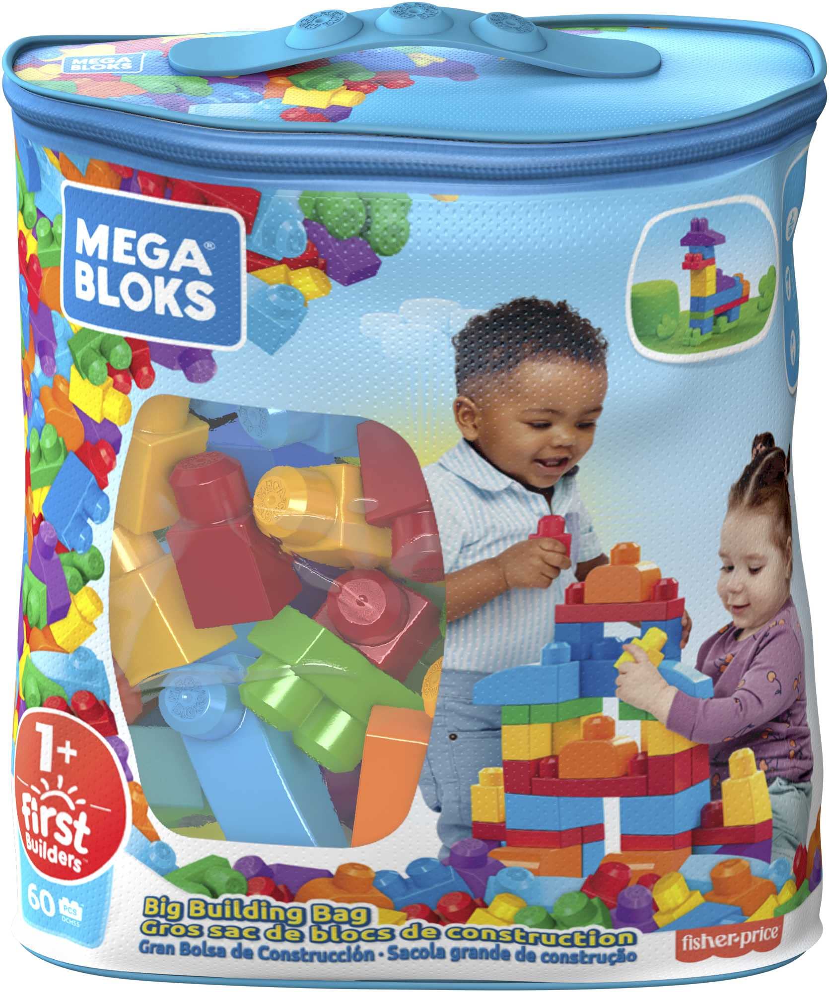 MEGA BLOKS Big Building Bag Building Set, 60 Big and Colorful Building