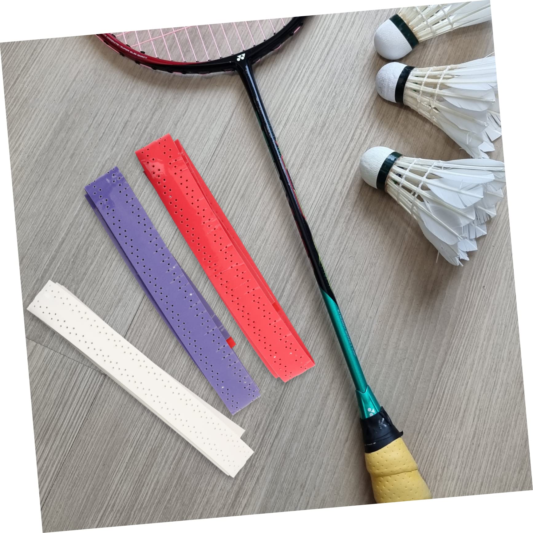 Sosoport Pegamento para Raquetas De Bádminton Cinta Overgrip De Tenis Envoltura De Cinta De Agarre Cinta De Agarre De Tenis Cinta Absorbente para Raquetas PU