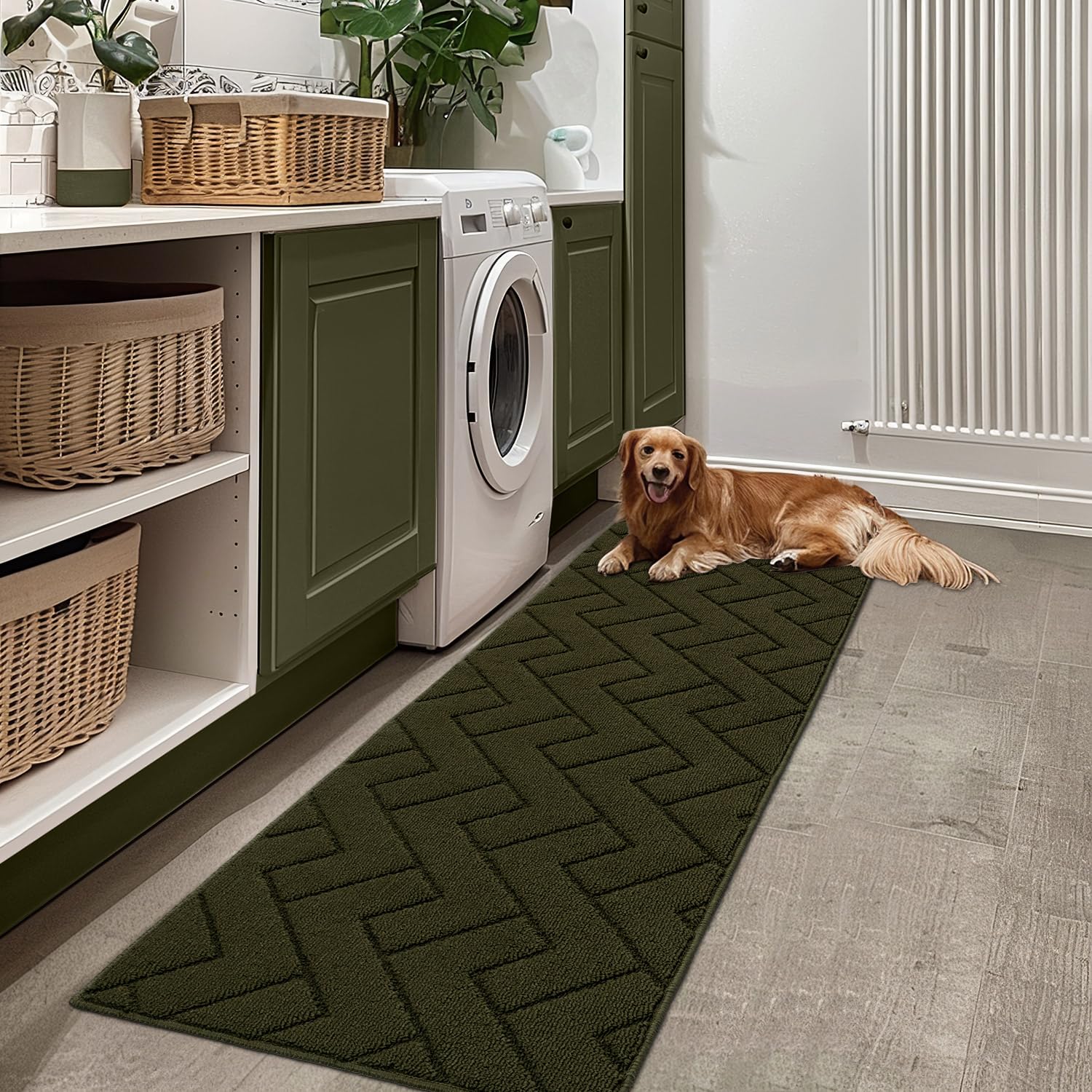 Tapijtloper Vloerkleed Lang Antislip Wasbare Keukenloper Gangtapijt 90X140CM Keukentapijt Lopers Bruin Abstract Keukenmat per meter Slaapkamer Woonkamer Kinderkamer Tapijtpads Breedte 40-120cm