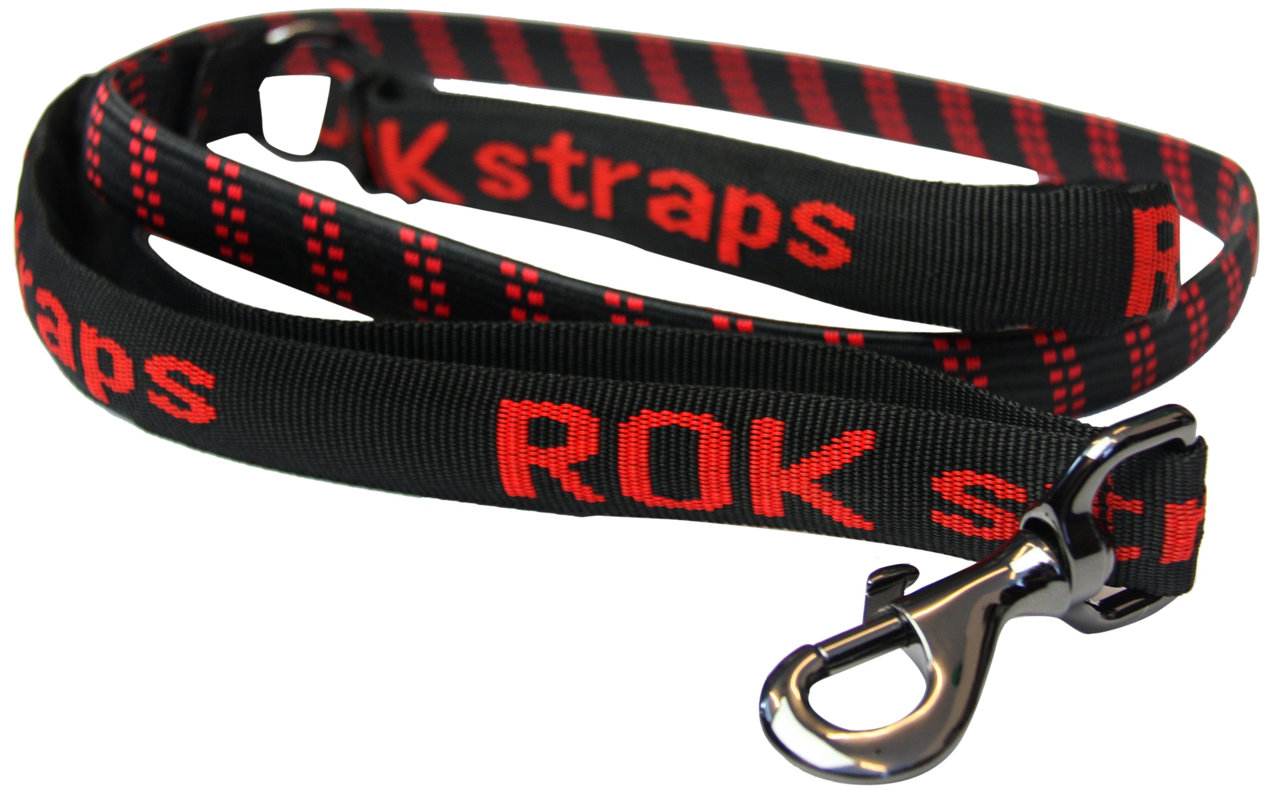 Rok Strap Lead, Medium, 54-Inch , Black and Red