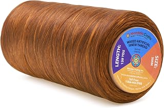 Mandala Crafts Camel Artificial Sinew Thread Waxed String for Basket Weaving Supplies - 120 Yds Sinew String Sinue Wax Thread for Tie Dye Supplies Dream Catcher Supplies