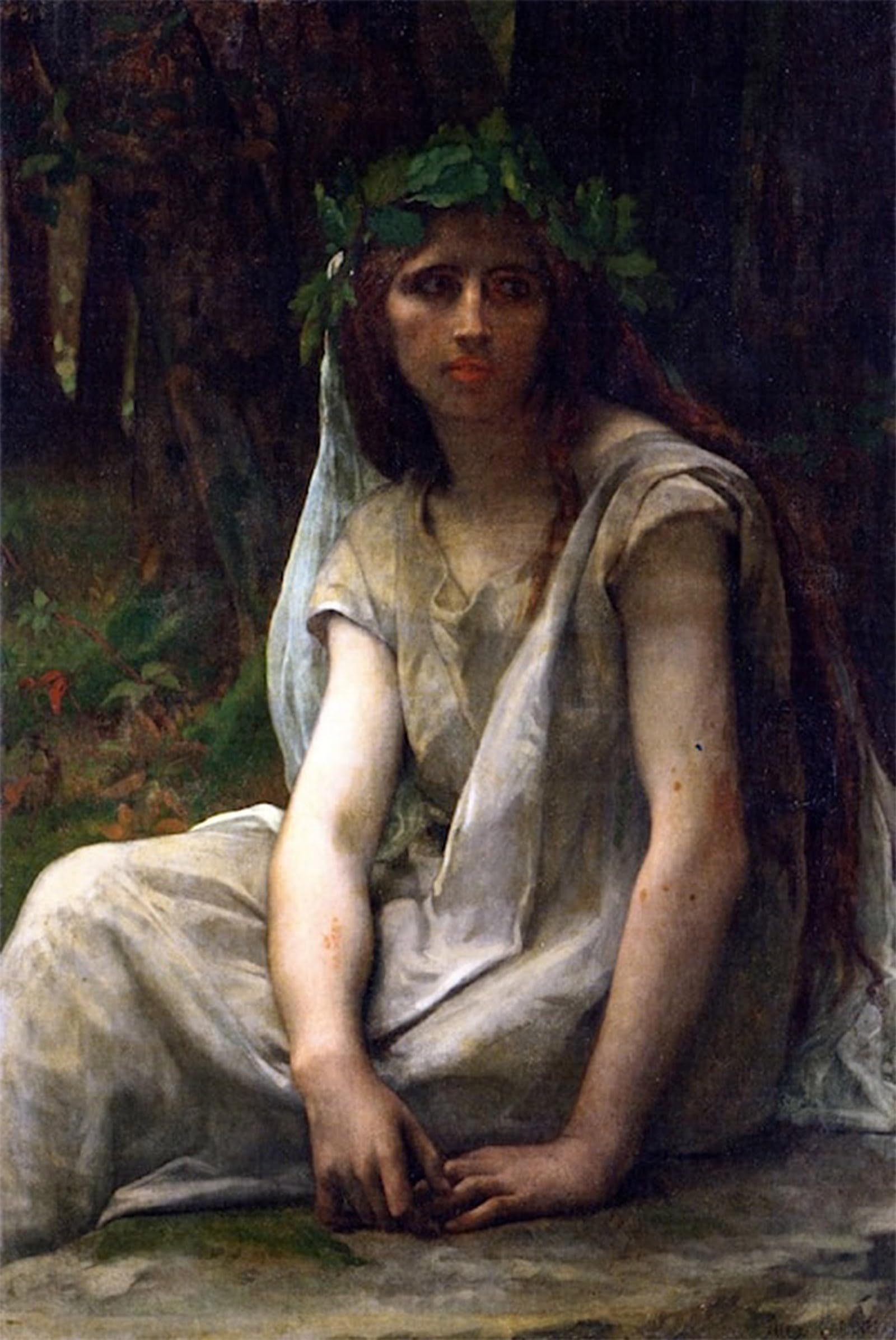 ARTXLXXBN Famous Painting Art Wall Decor Abstract Art Picture the Druidess by Alexandre Cabanel Animal Pictures for Home Decor 60x90cm