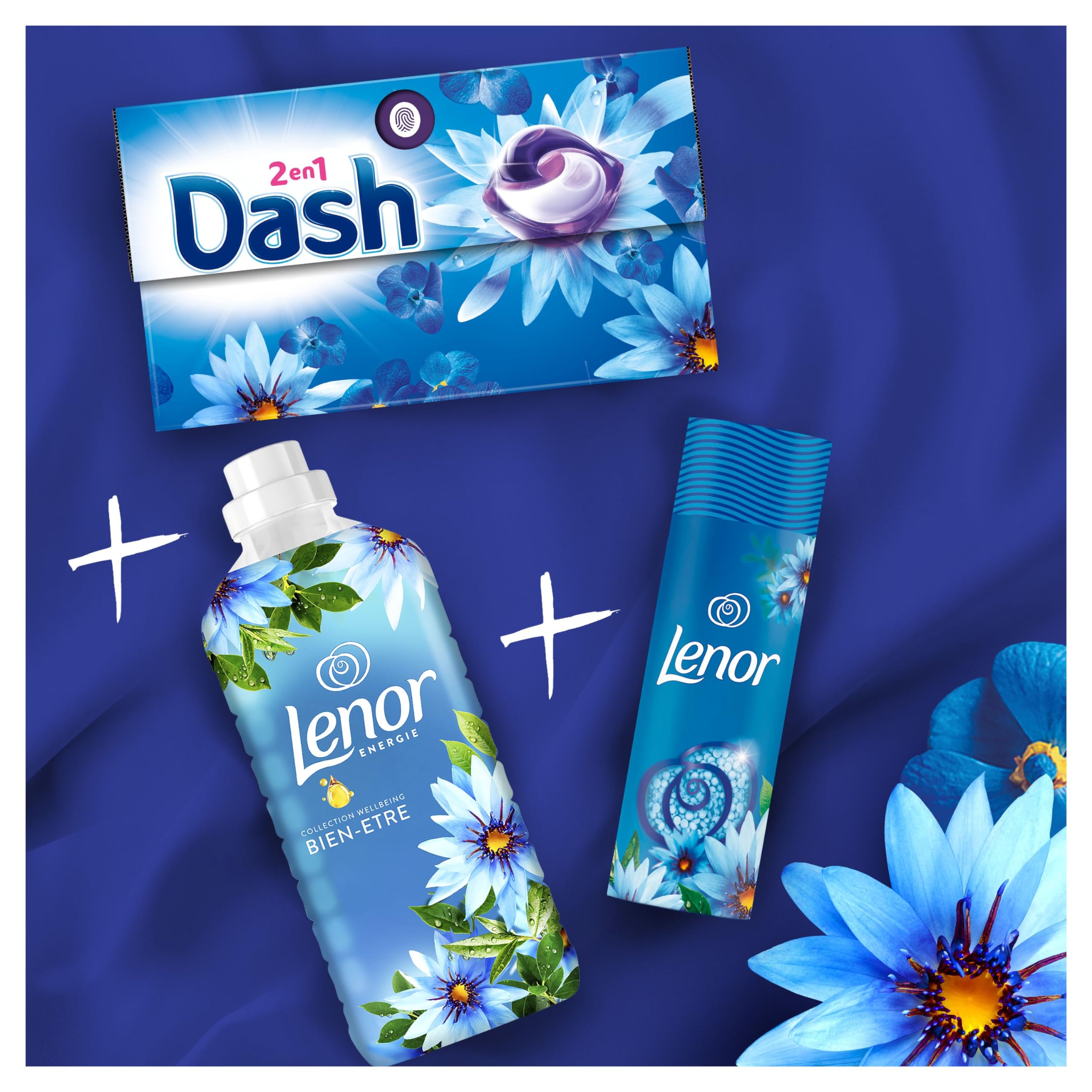 Dash 2-en-1 PODS Lessive Capsules, 50 Lavages, Envolée D’Air, Ultra Nettoyant Et Fraîcheur Longue Durée, Élimine Les Saletés et Taches Incrustées, Fabriqué en France