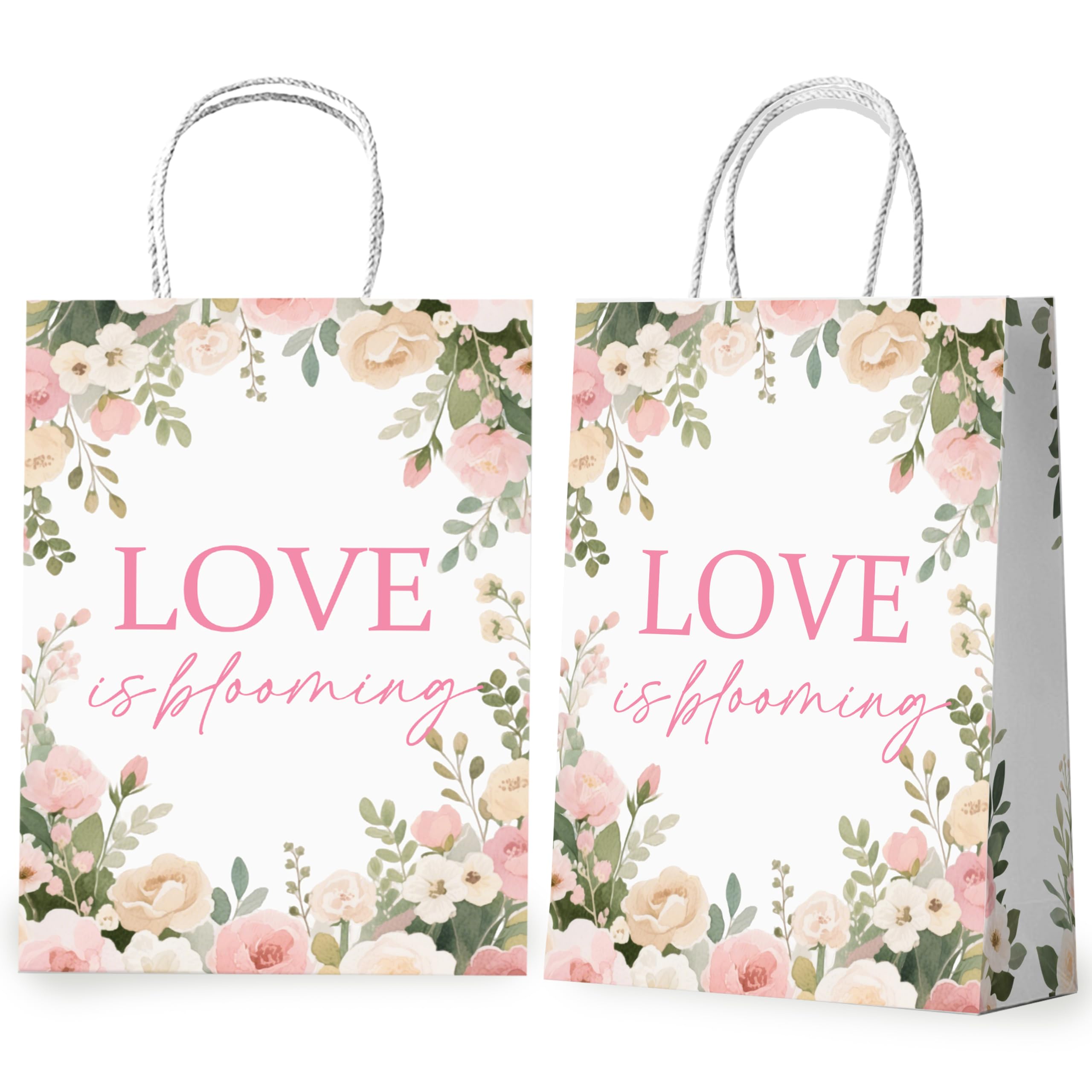 Hzbcxs 20Pcs Love is Blooming Goodie Bags, Bridal Shower Gift Bags, Engagement Wedding Party Decorations, Fresh Off the Market Bridal Shower Decorations