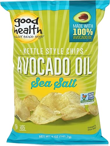 Miniatura 10 de Good Health Chips estilo hervidor de aceite de aguacate con sal marina de 5 onzas (4 bolsas)